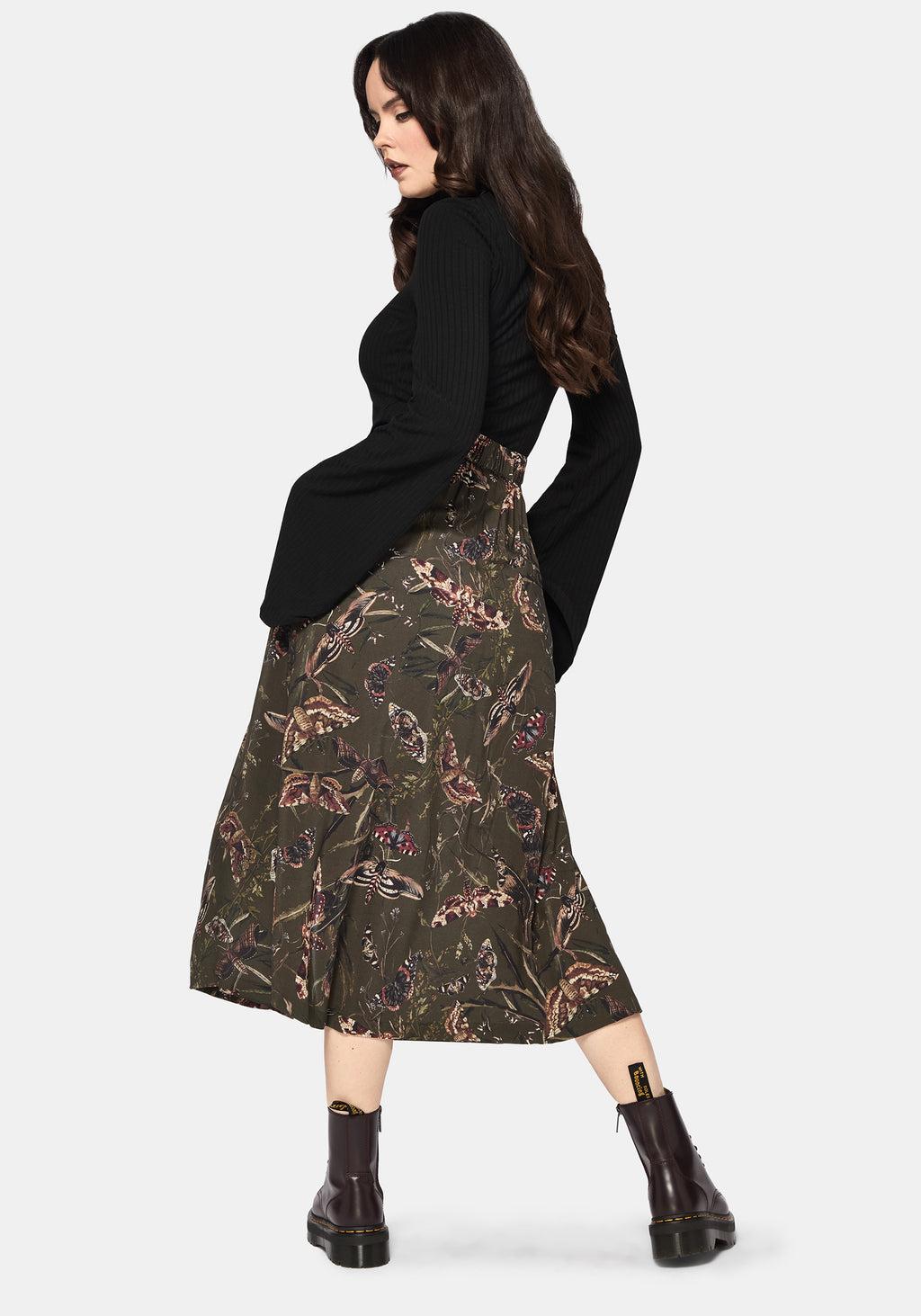 Whispen Moth Print Midi Shirt Dress Product Image