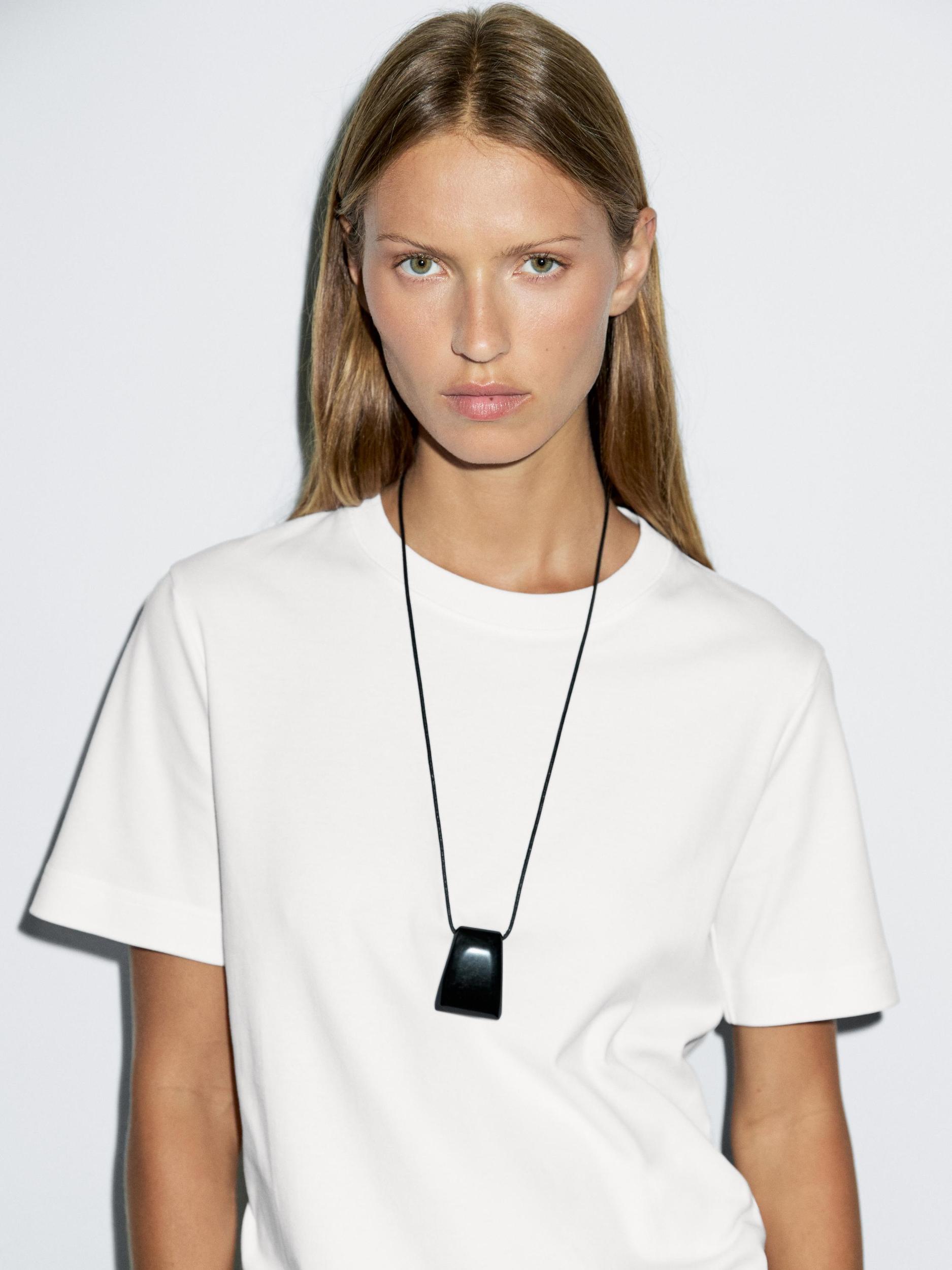 100% cotton interlock crew neck T-shirt Product Image