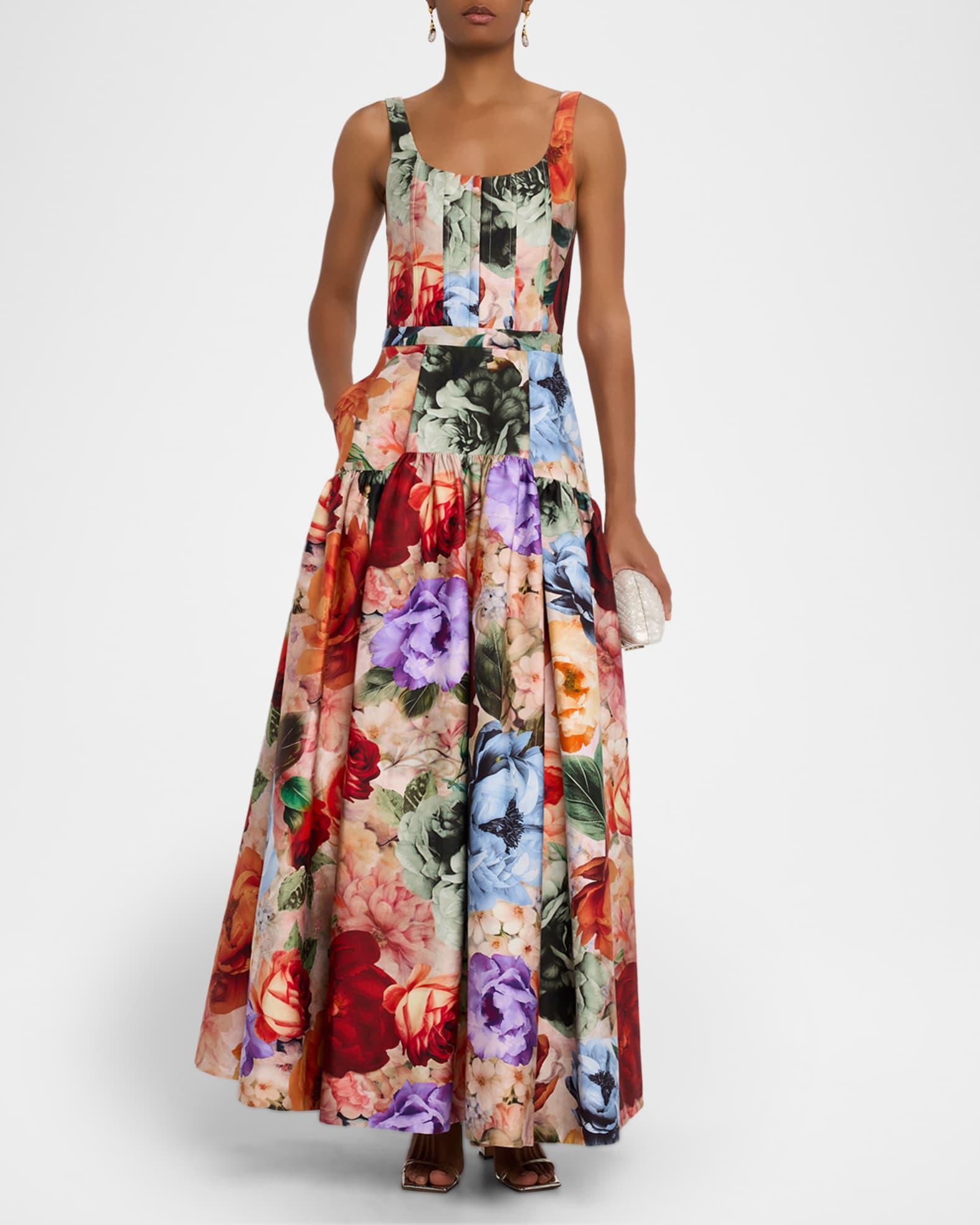 Diana Structured Drop-Waist Maxi Dress Product Image