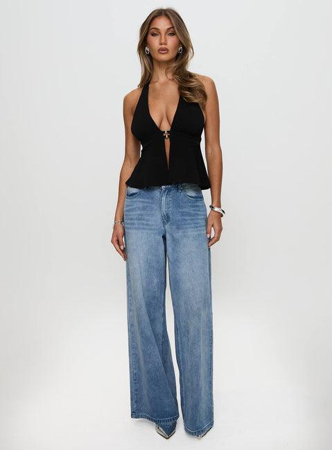Brealle Halter Top Black Product Image