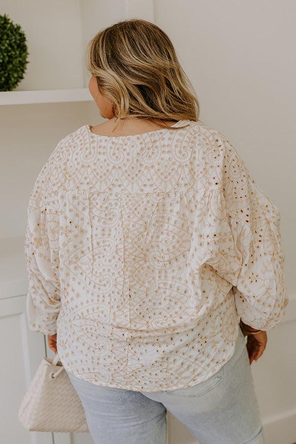 Boho Cutie Eyelet Top Curves Product Image