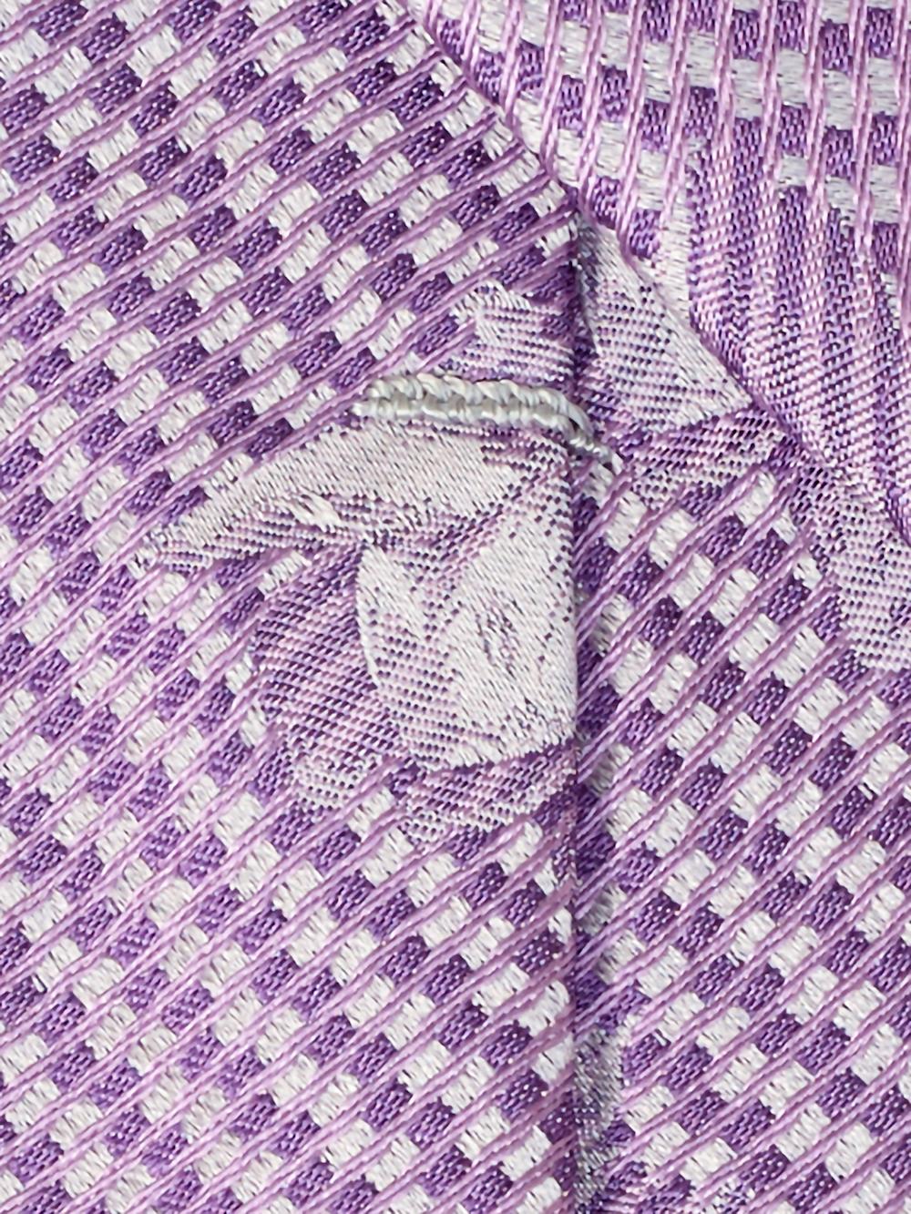 Floral Woven Silk Tie - Purple Product Image