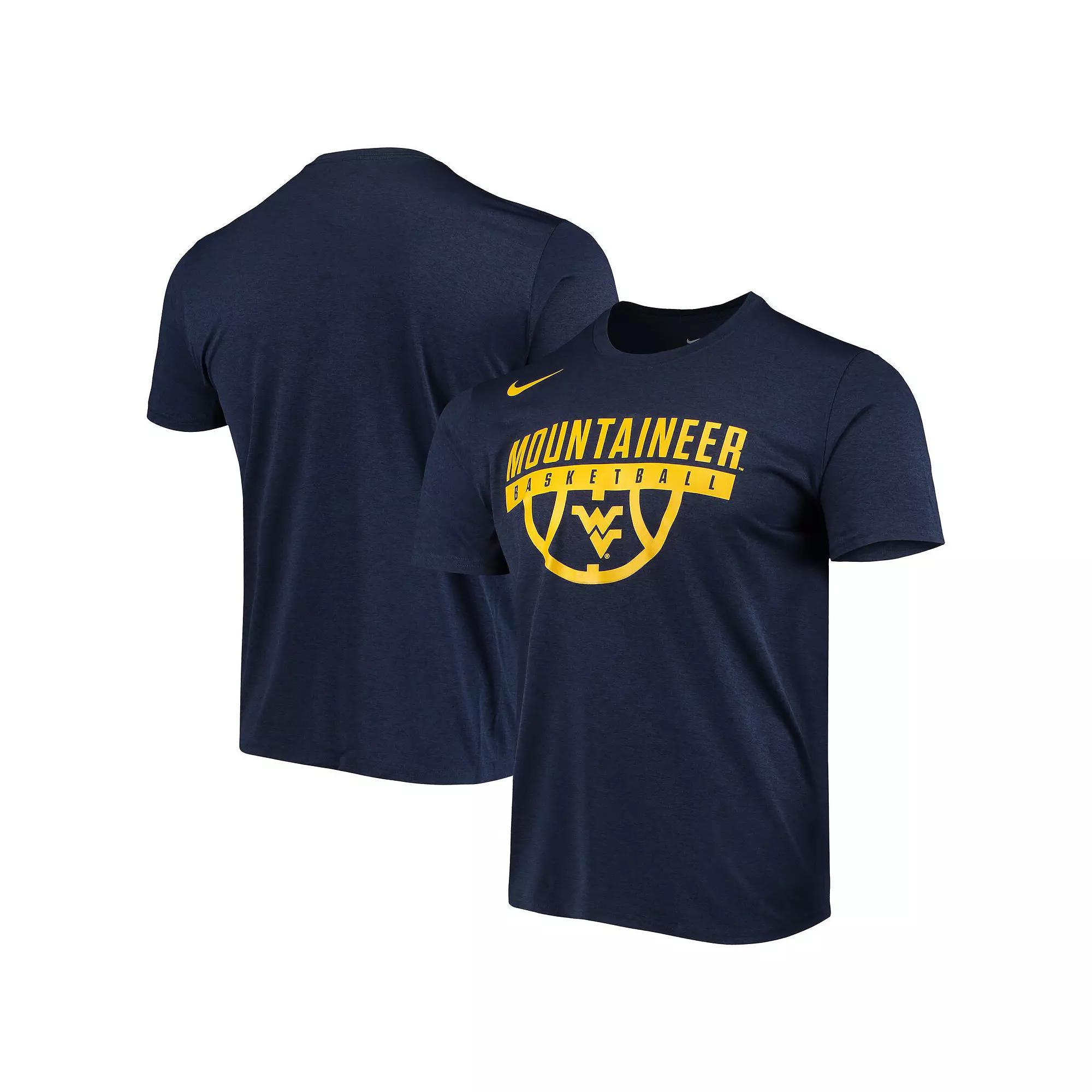 Men's Nike Navy West Virginia Mountaineers Basketball Drop Legend Performance T-Shirt,  Product Image