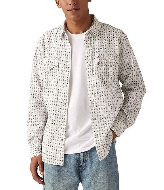 Levi's® Classic Standard Fit Long Sleeve Paisley/Geometric Printed Western Shirt Product Image