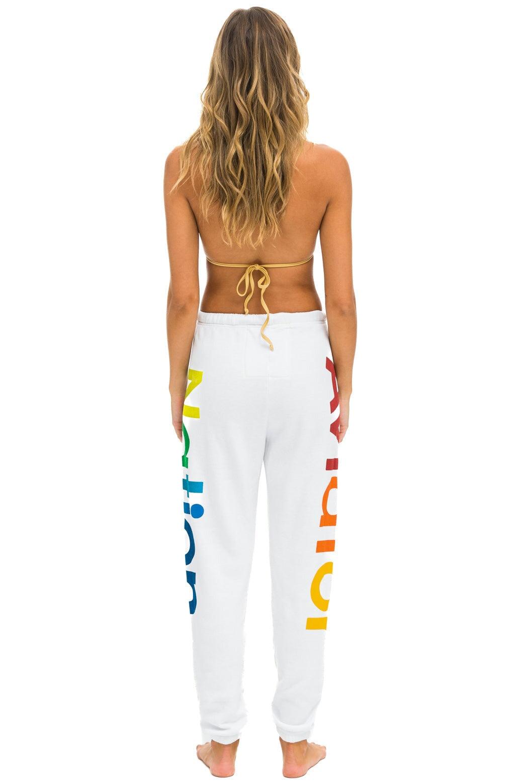 AVIATOR NATION 2 SWEATPANTS - WHITE Female Product Image