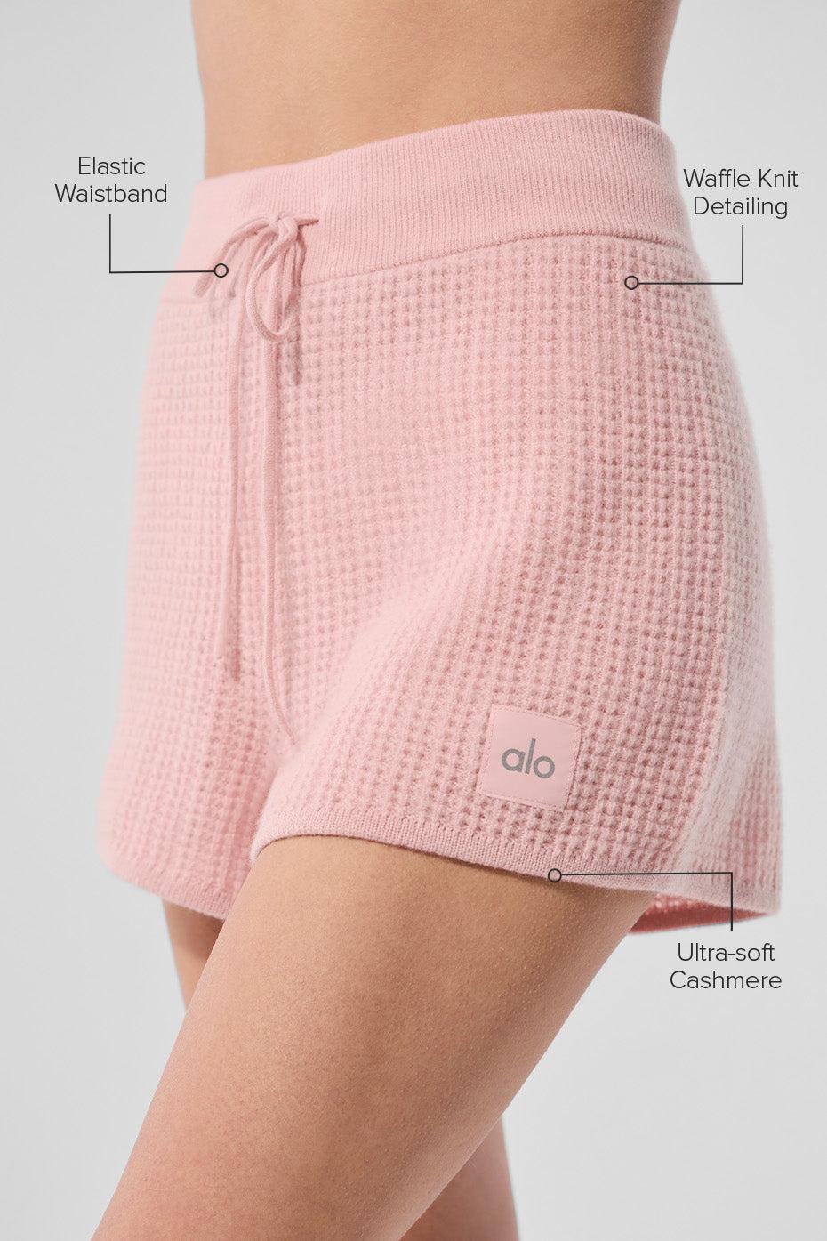Cashmere High-Waist Plush Waffle Short - Pink Quartz Female Product Image