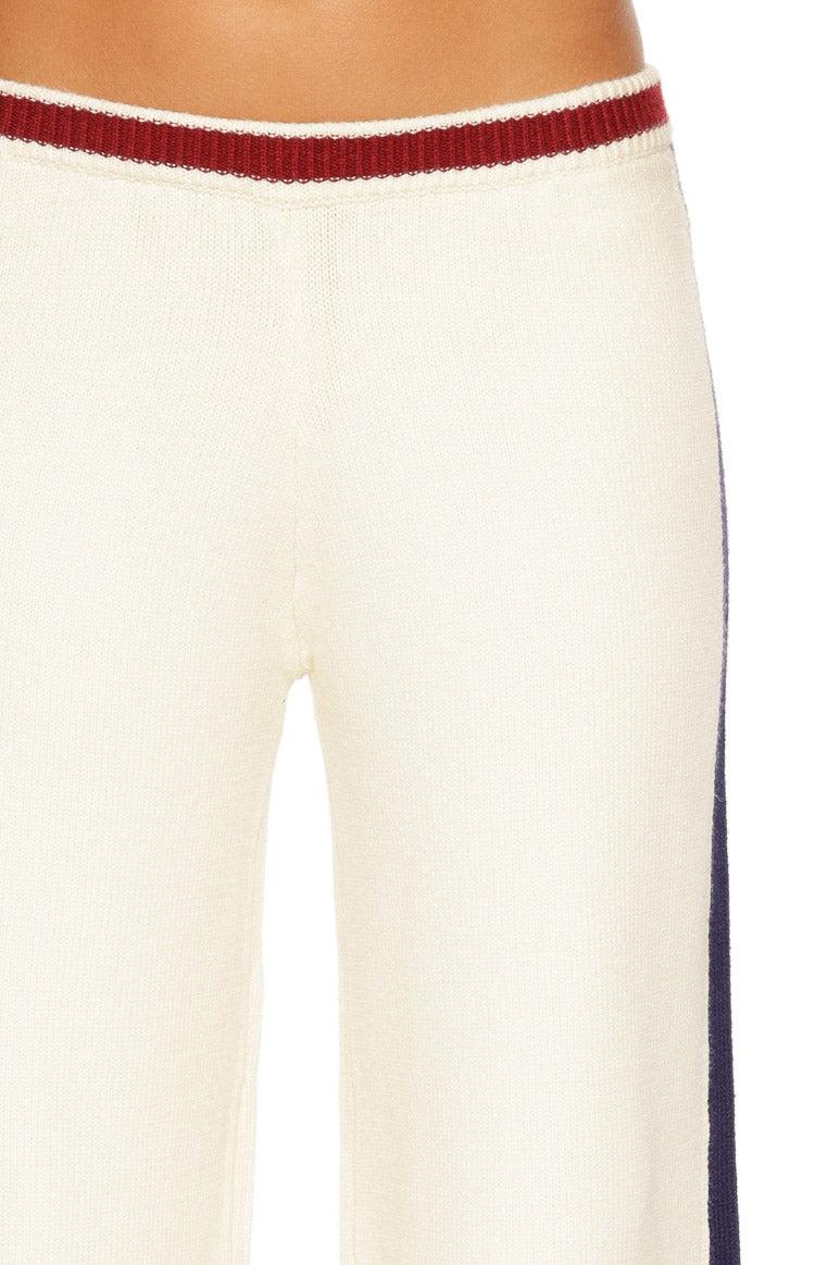 Luna Cream Knit Jacquard Track Pants Product Image