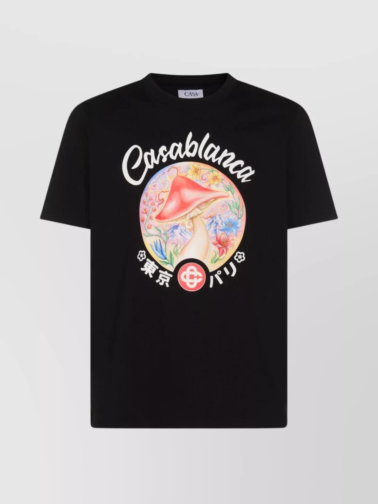 Black Mushroom Emblem T-shirt Product Image