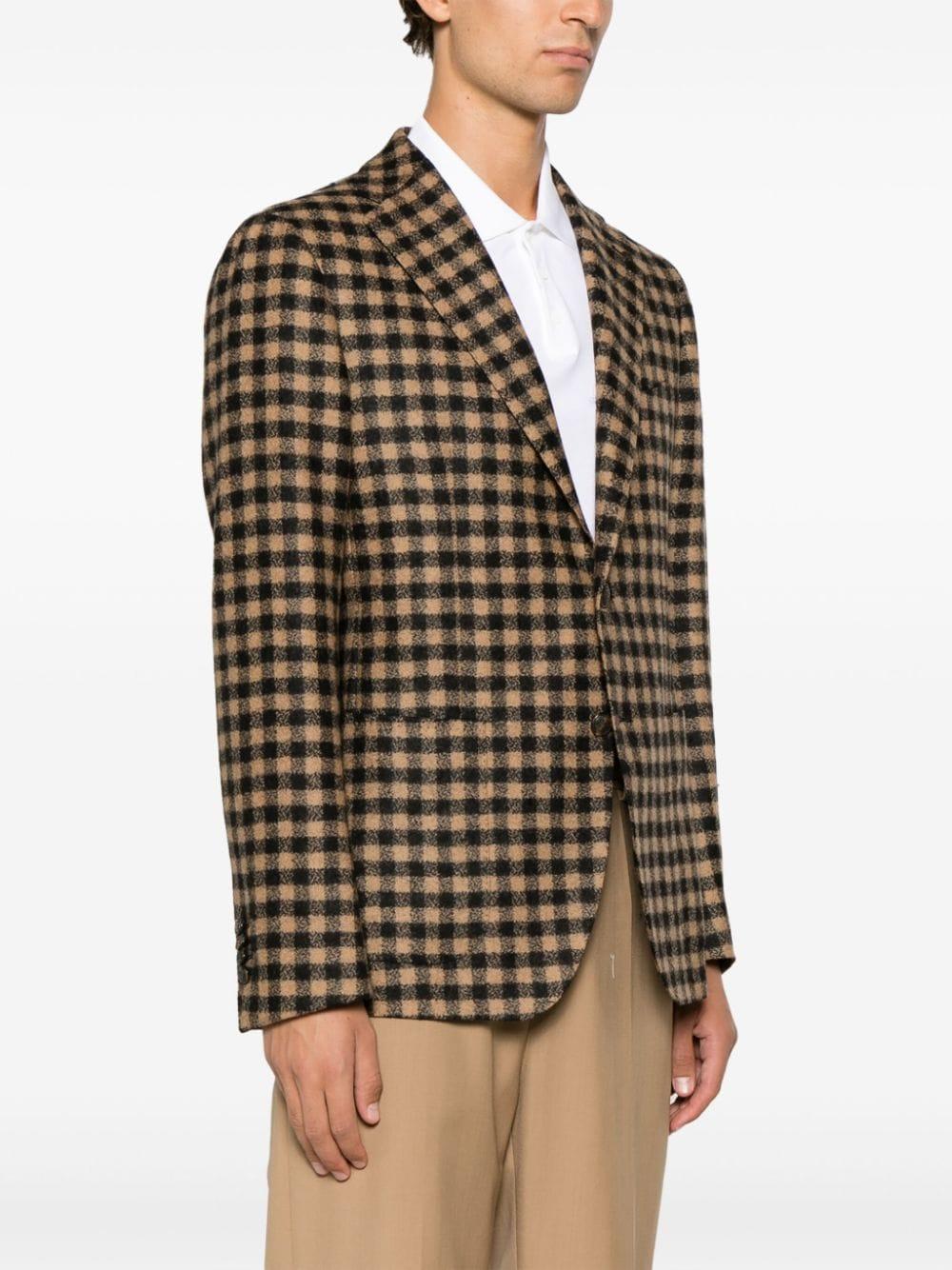 Tagliatore Textured Check Taupe Blazer Product Image