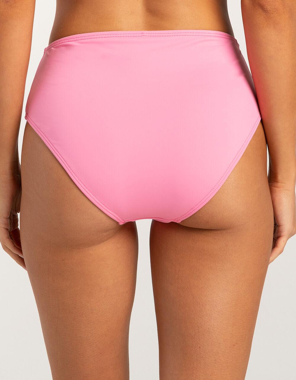 FULL TILT Full High Waist Bikini Bottoms - PREPPY PINK Product Image