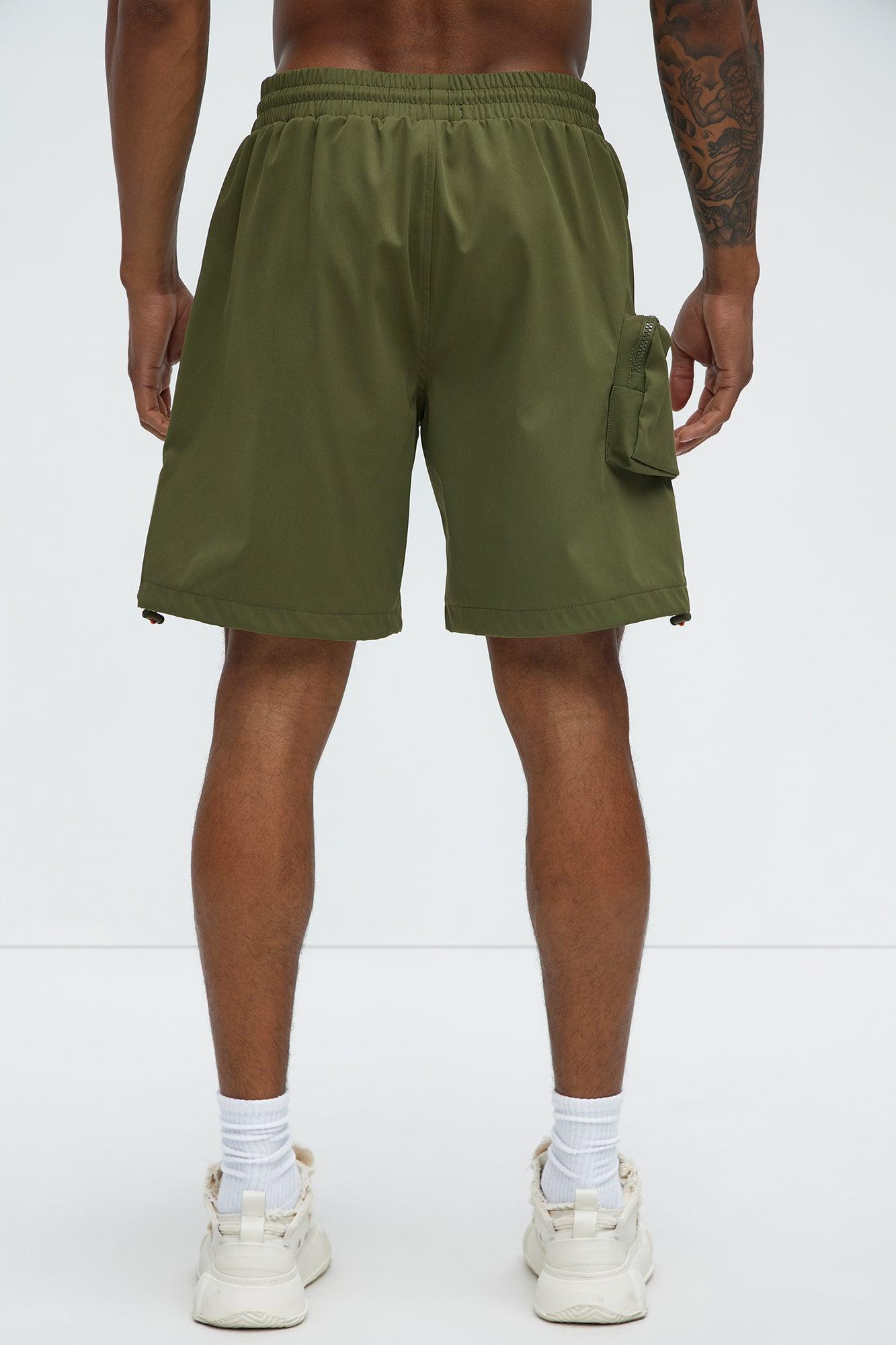 Gone Fishing Cargo Shorts - Olive Product Image