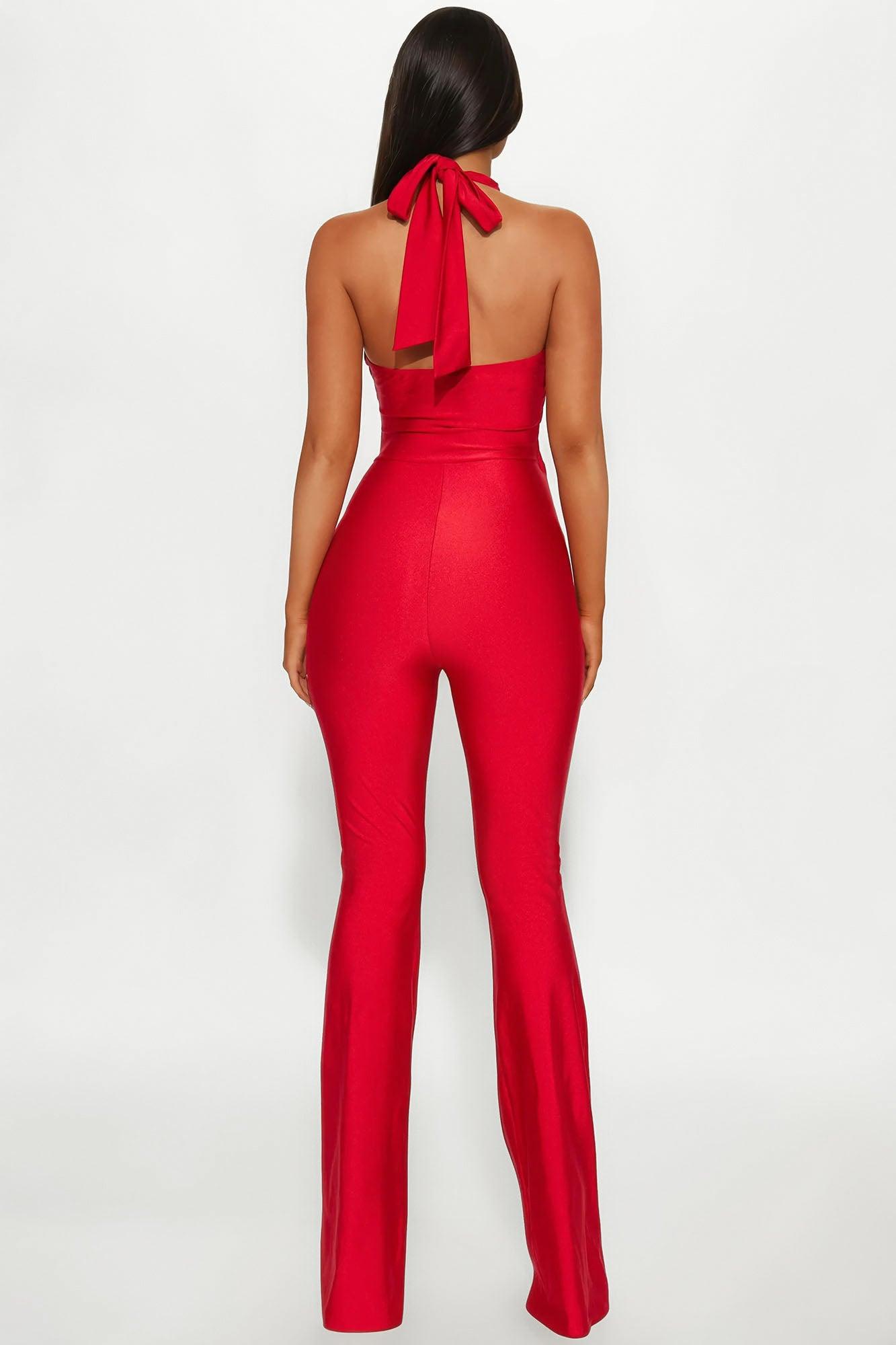 Watch Me Dance Fringe Jumpsuit - Red Product Image