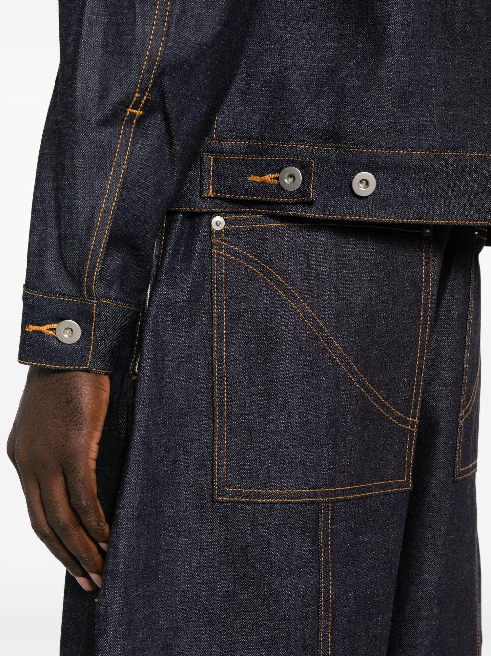 seam-detail wide-leg jeans Product Image