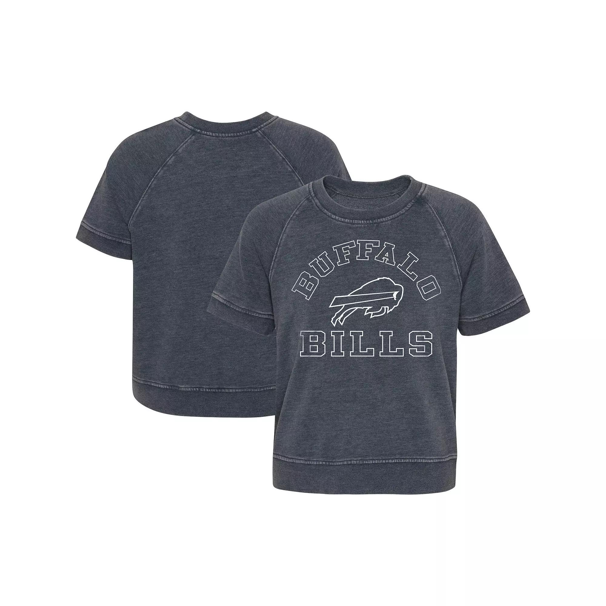 Girls Juniors Heather Charcoal Buffalo Bills Cheer Squad Raglan T-Shirt, Women's, Size: JR Large Product Image