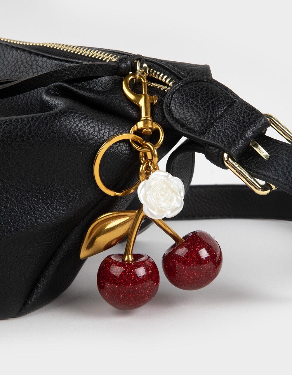 FULL TILT Red Cherry Flower Bag Charm - RED Product Image