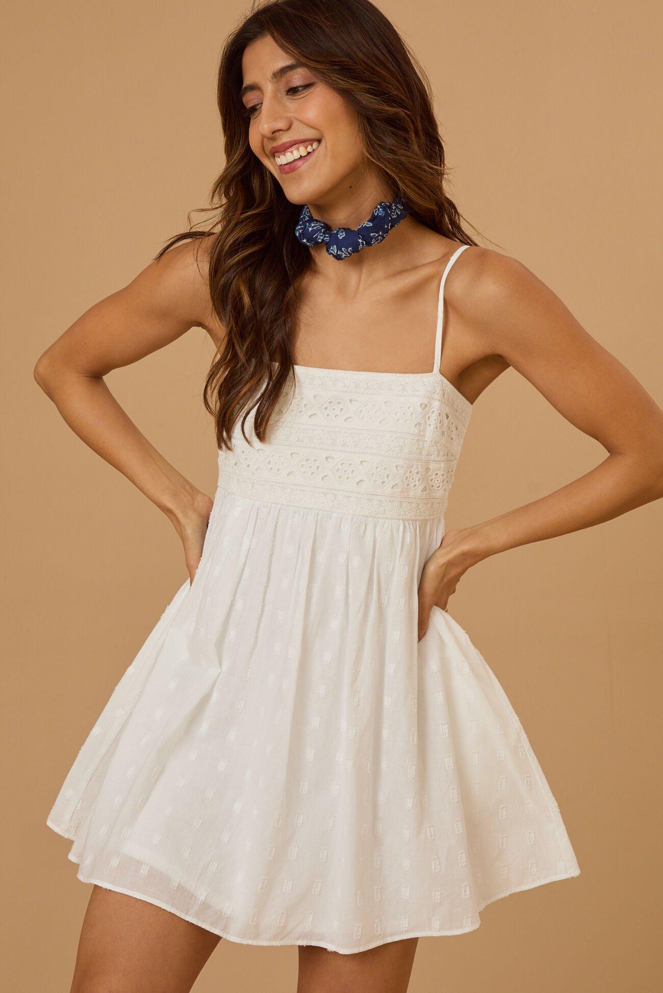 Raleigh Eyelet Mini Dress Product Image
