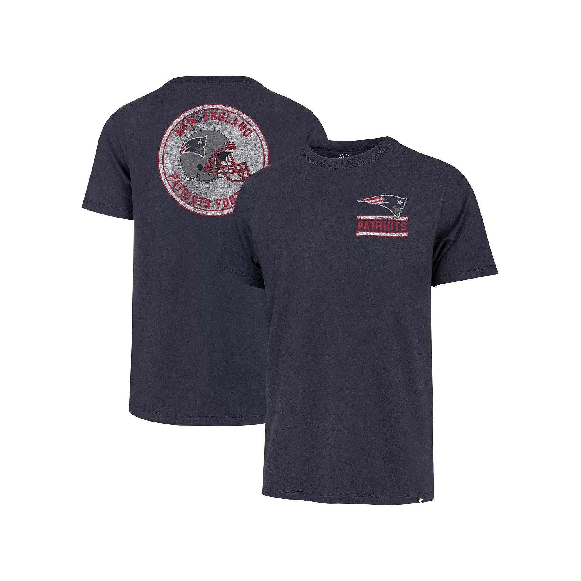 Men's '47 Navy New England Patriots Open Field Franklin T-Shirt, Size: Small, Blue Product Image