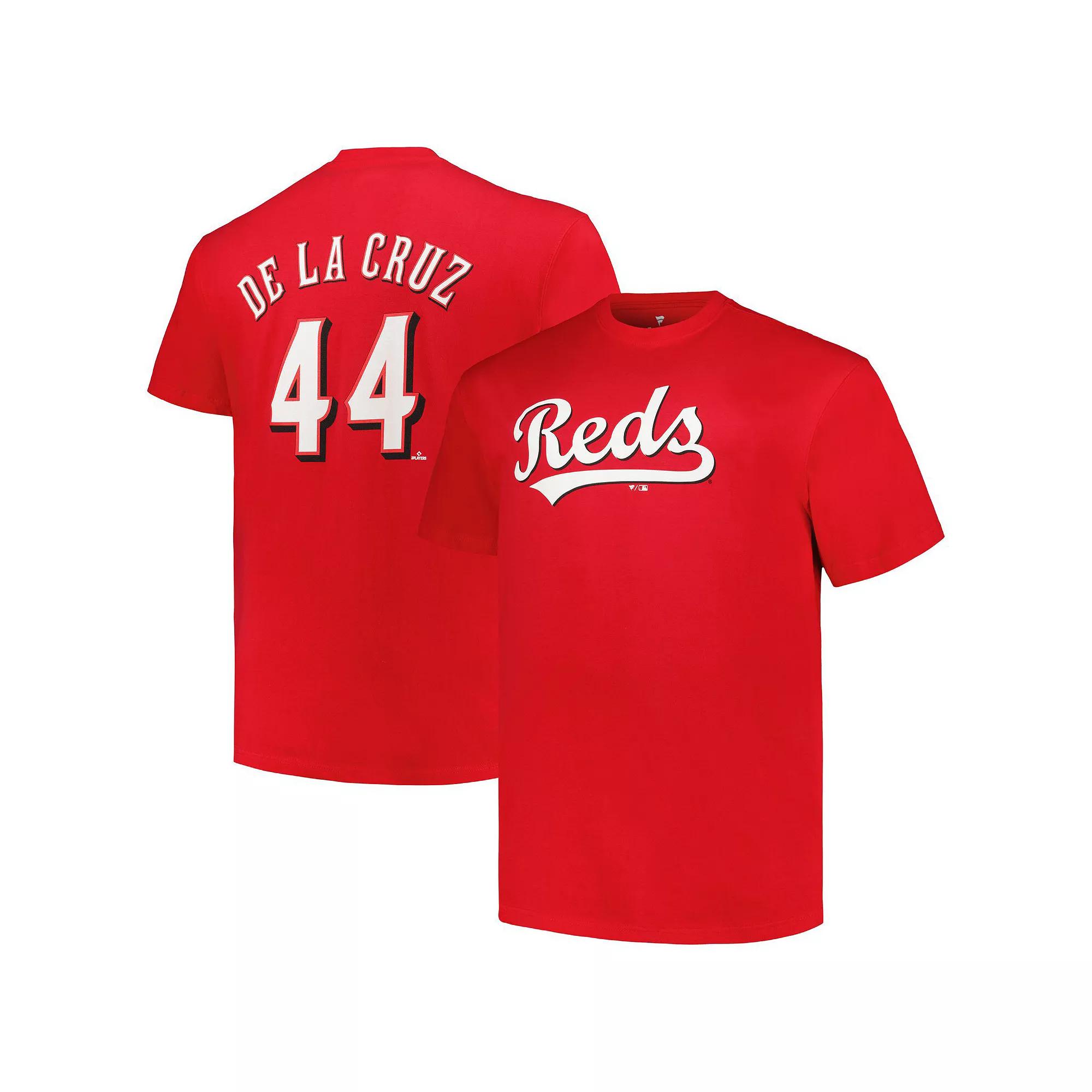 Men's Elly De La Cruz Red Cincinnati Reds Big & Tall Name & Number T-Shirt,  Product Image