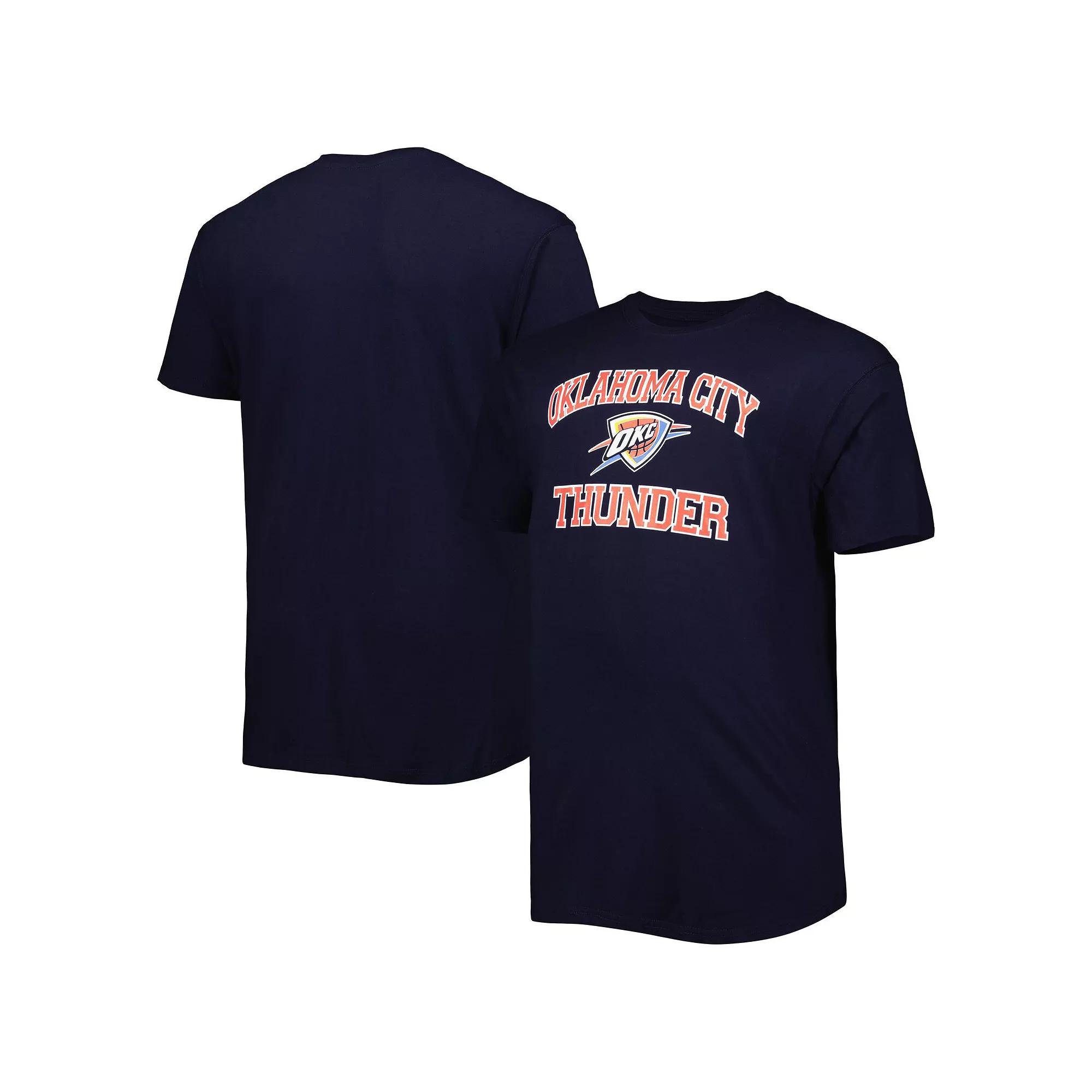 Men's Navy Oklahoma City Thunder Big & Tall Heart & Soul T-Shirt, Size: 2XB, Blue Product Image