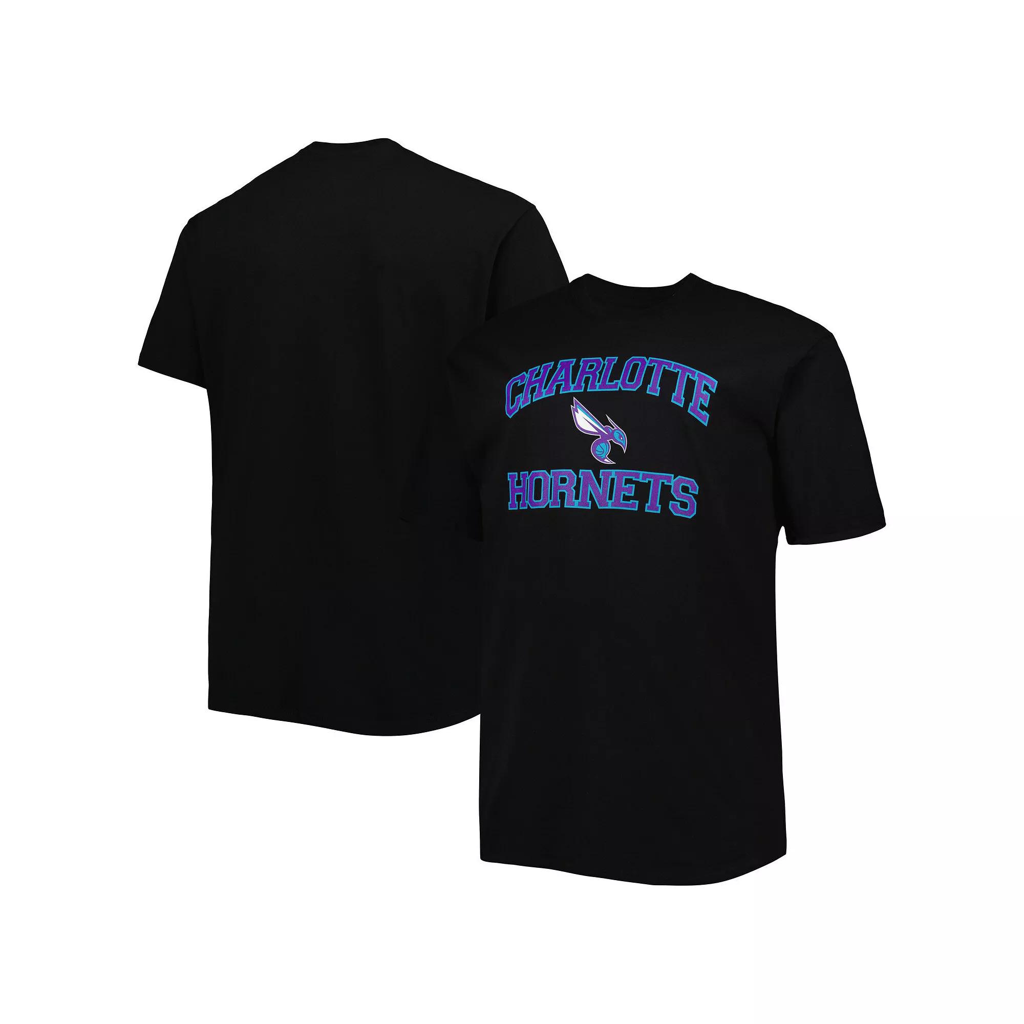 Men's Black Charlotte Hornets Big & Tall Heart & Soul T-Shirt,  Product Image
