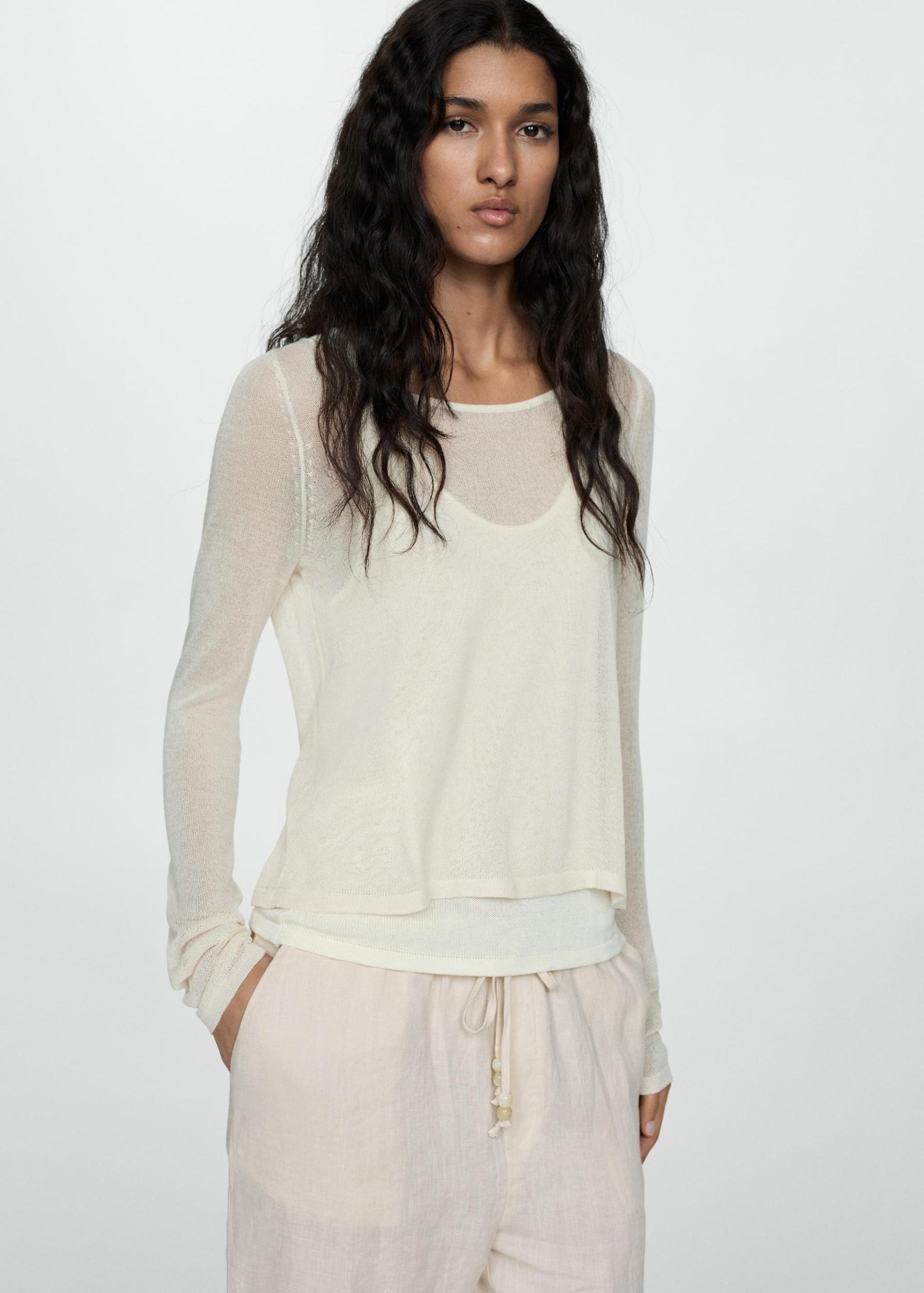 Linen jogger pants - Women | MANGO USA Product Image