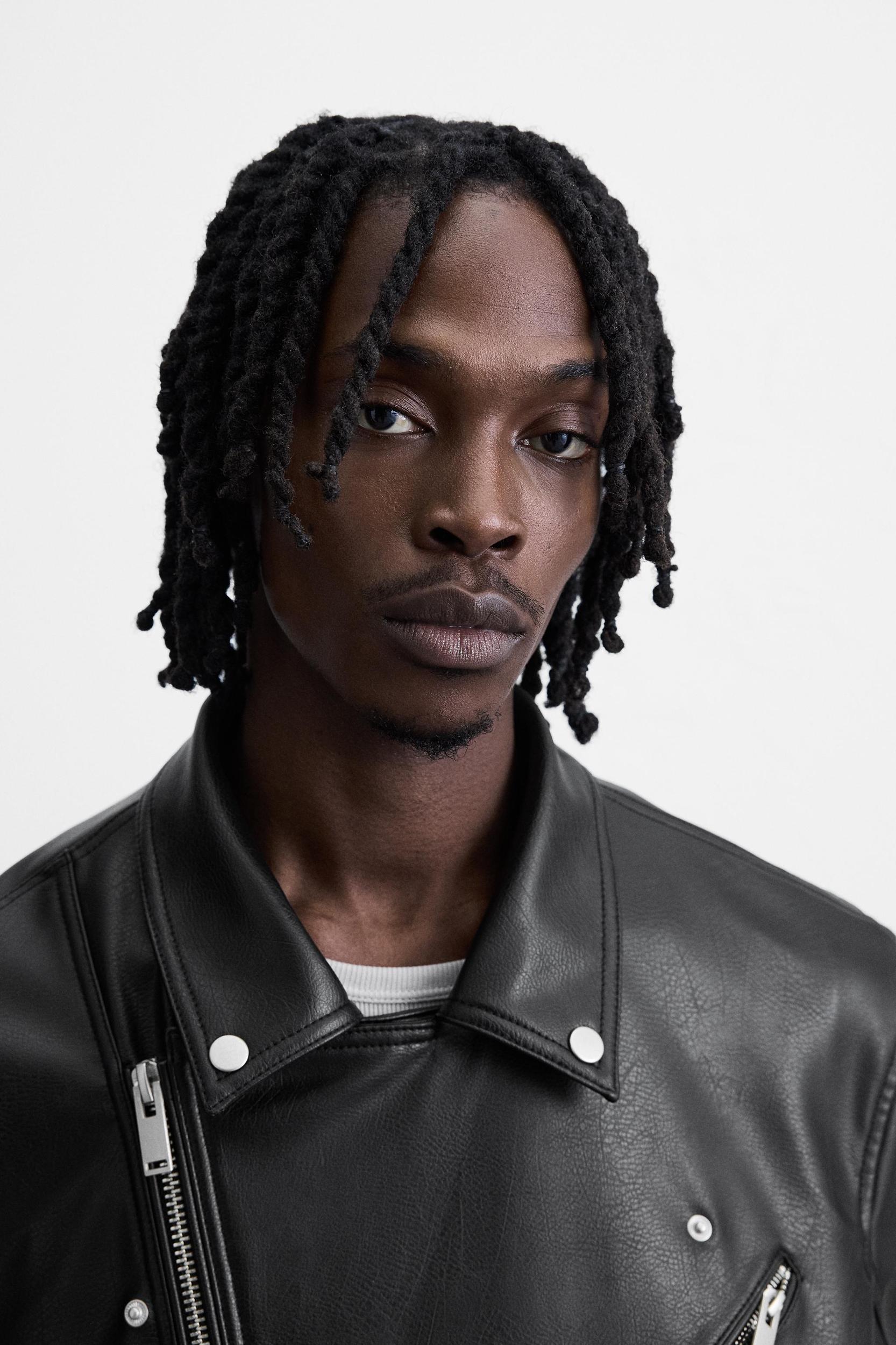 FAUX LEATHER BIKER JACKET Product Image