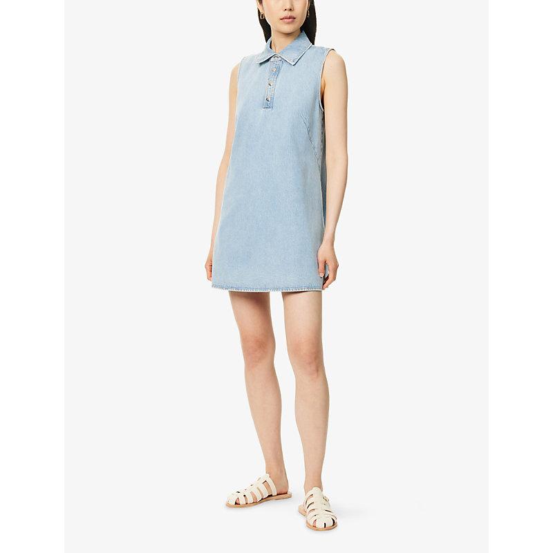 FRAME The City Shift Denim Dress In Blue Product Image