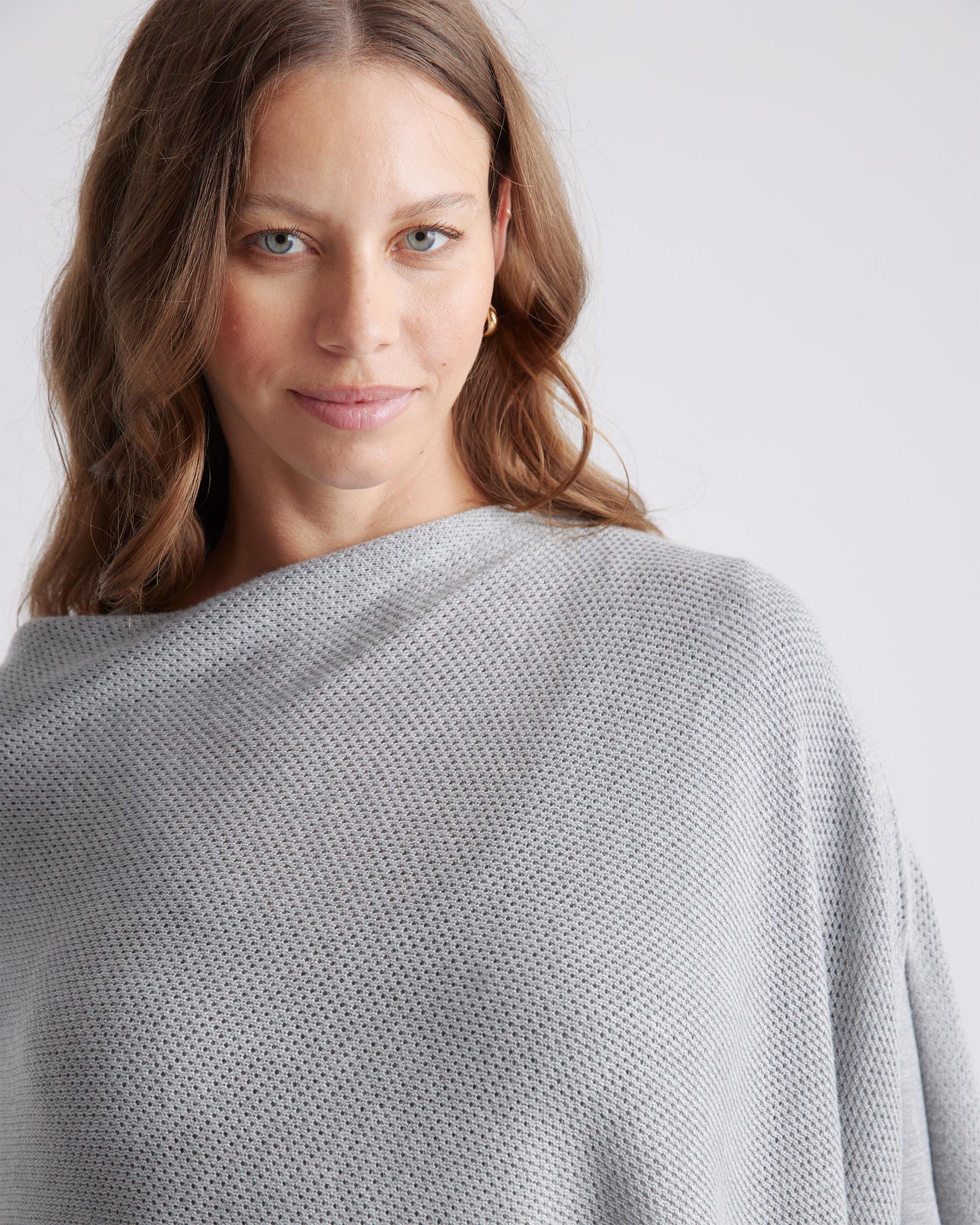Quince | Women's Lightweight Cotton Cashmere Nursing Shawl Organic Cotton Product Image