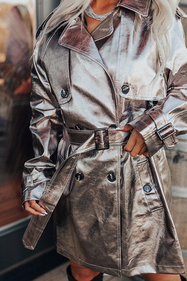 Modern Marvel Metallic Trench Coat Product Image