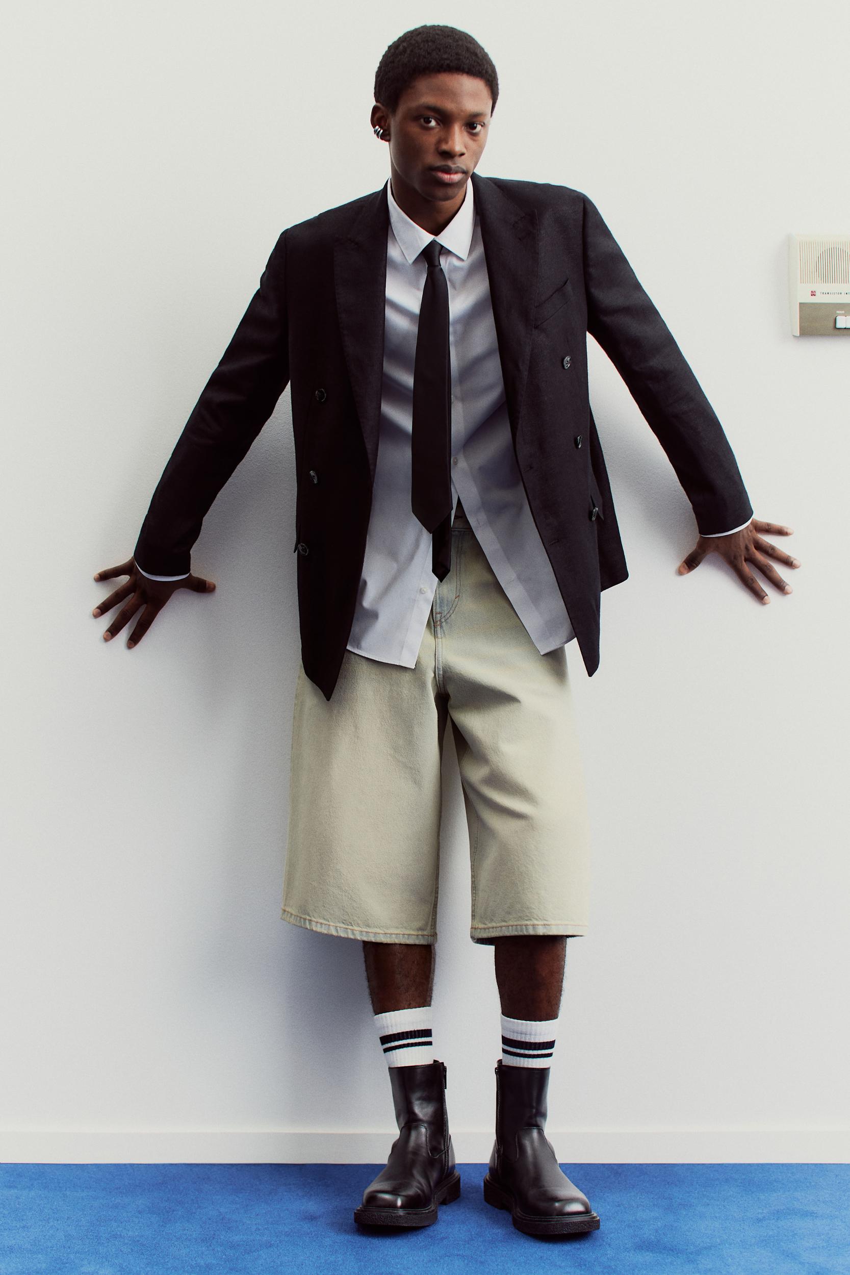 Super-Baggy Denim Shorts Product Image