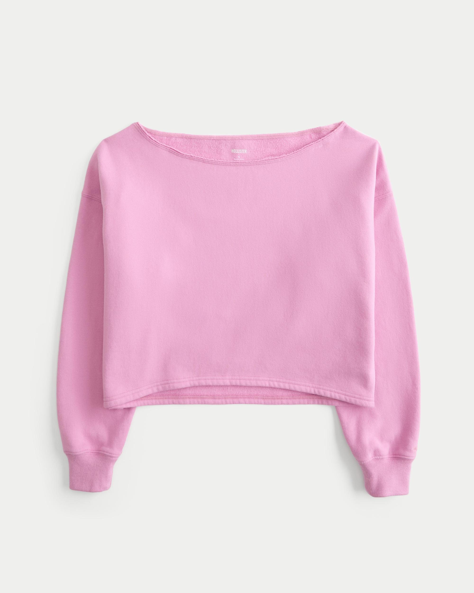 Easy Double Off-the-Shoulder Sweatshirt Product Image