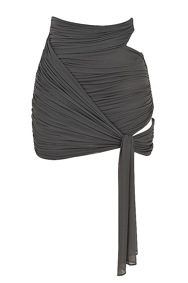 Rokael  shadow layered mini skirt Product Image