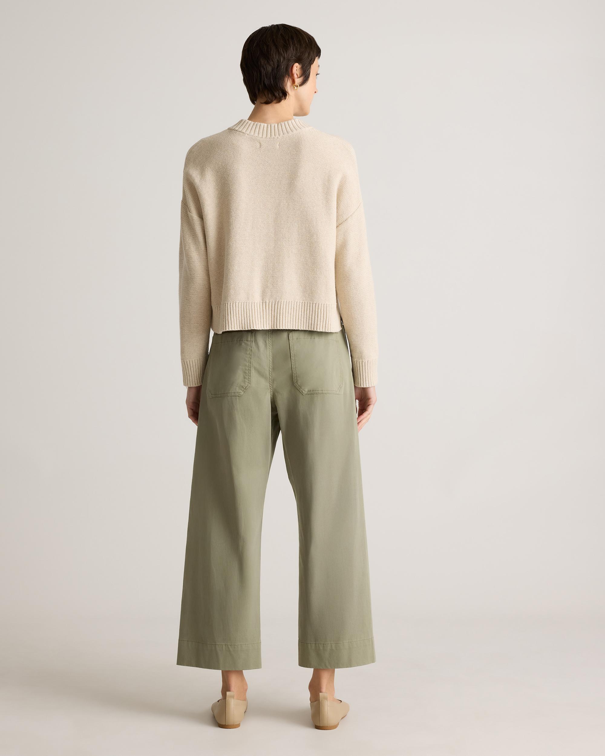 Quince | Women's Cropped Cardigan Sweater Size XL, Organic Cotton Product Image