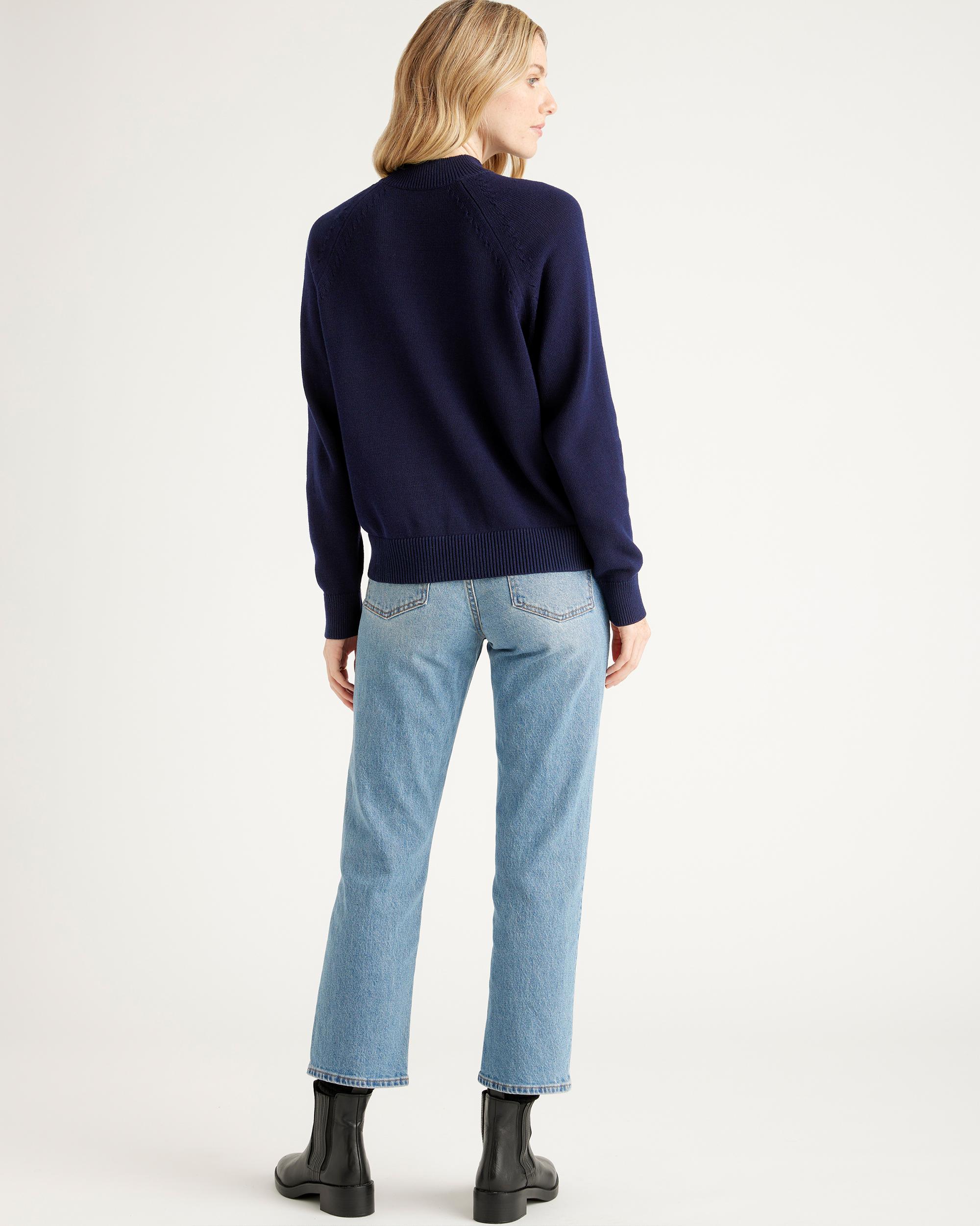 Quince | Women's Mockneck Sweater Size XS, Organic Cotton Product Image