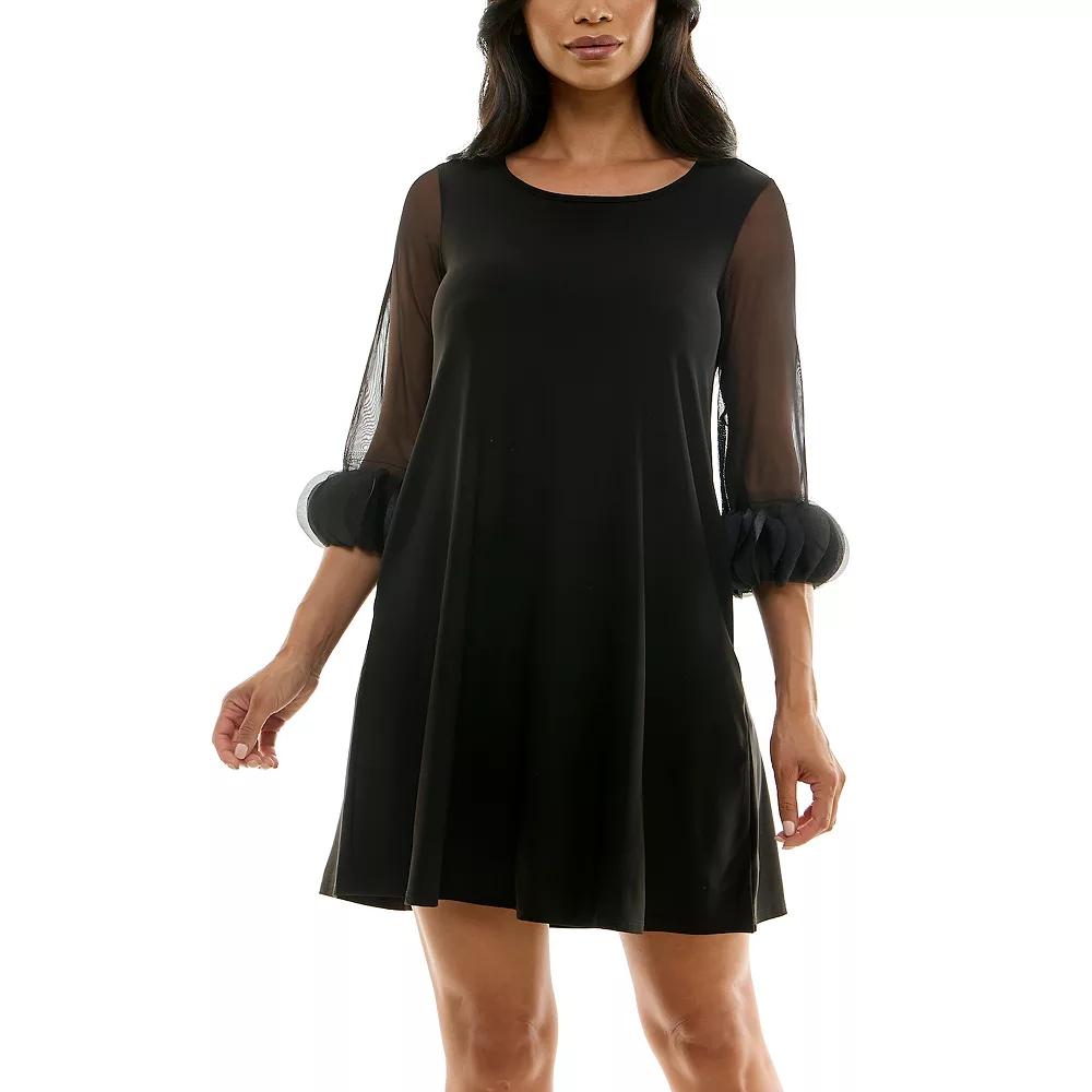 Women's Nina Leonard Trapeze Dress with Pockets,  Product Image