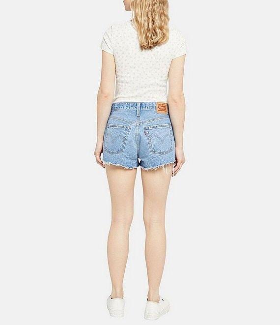 Levi's® Original High Rise Destructed Frayed Hem Shorts Product Image