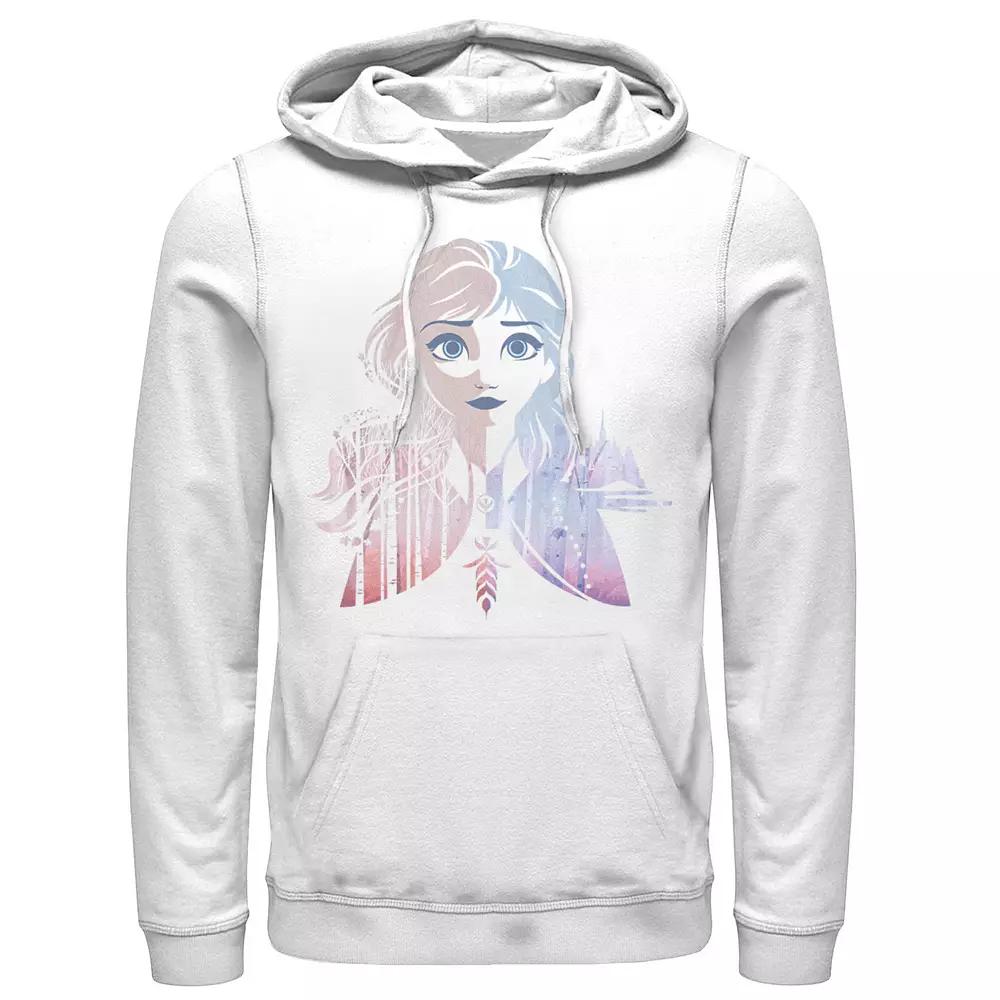 Disney's Frozen 2 Anna Men's Two Tone Gradient Portrait Fill Hoodie,  Product Image