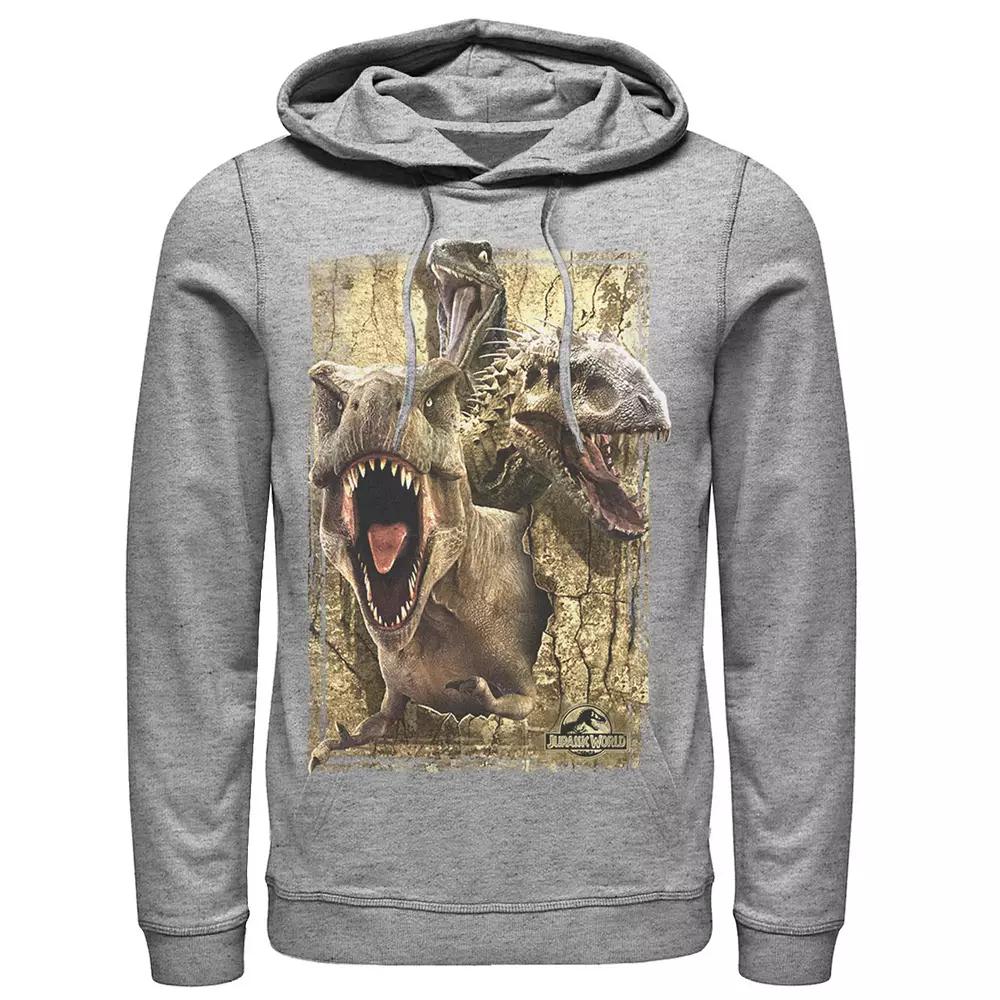 Men's Jurassic World T-Rex Indominus Rex & Raptor Hoodie,  Product Image