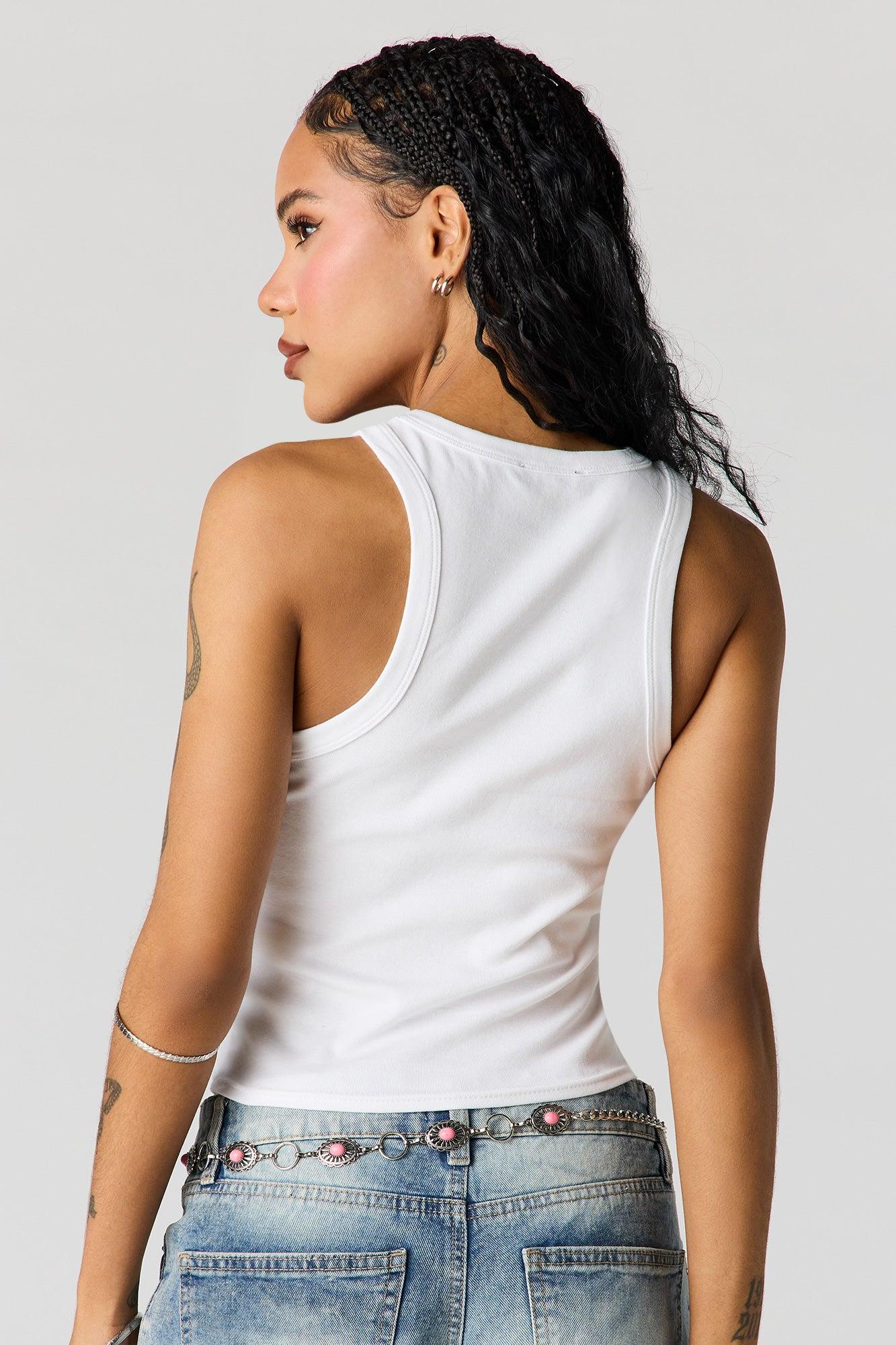 Rhinestone Ribbed Tank Female Product Image