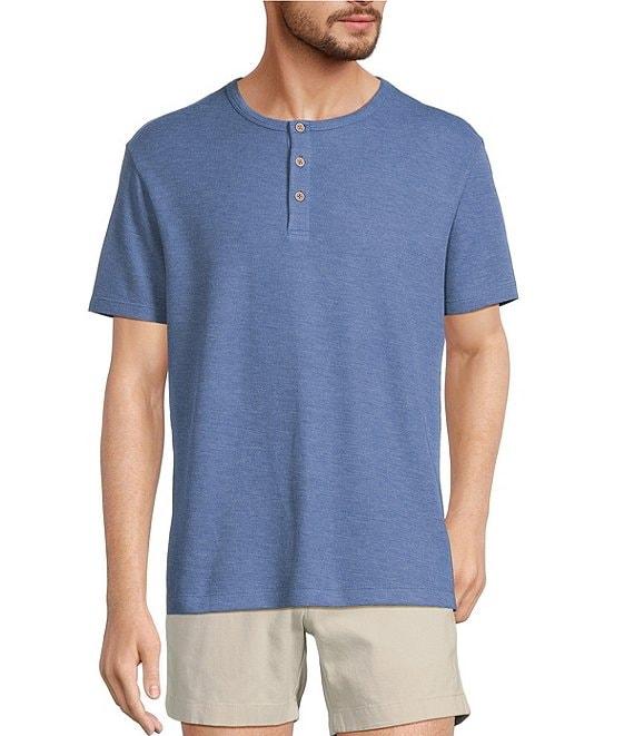 Roundtree & Yorke Short Sleeve Solid Henley Shirt Product Image