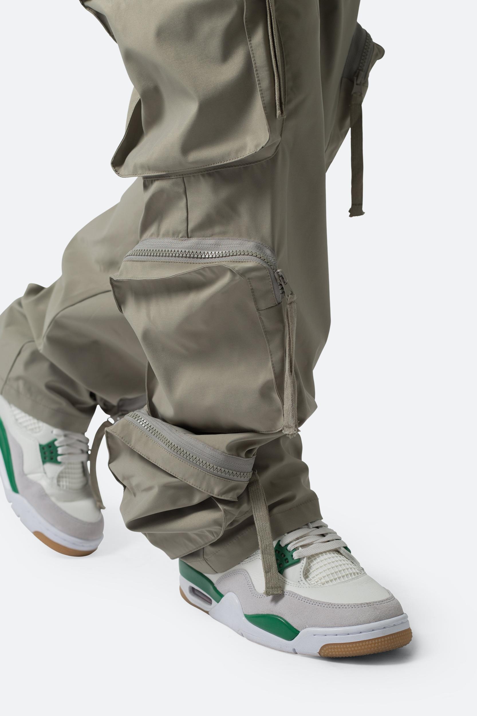 Multi Pocket Drawcord Pants - Olive Product Image
