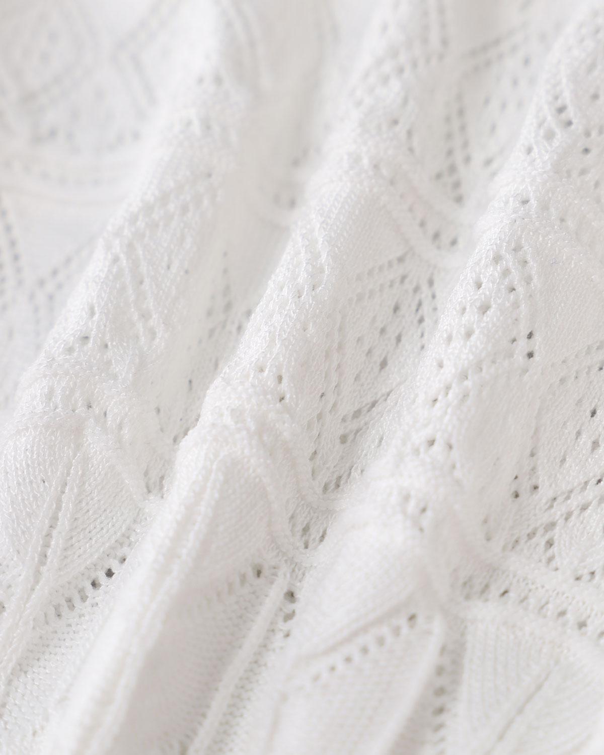 White U Neck Sleeveless Sweater Mini Dress Product Image