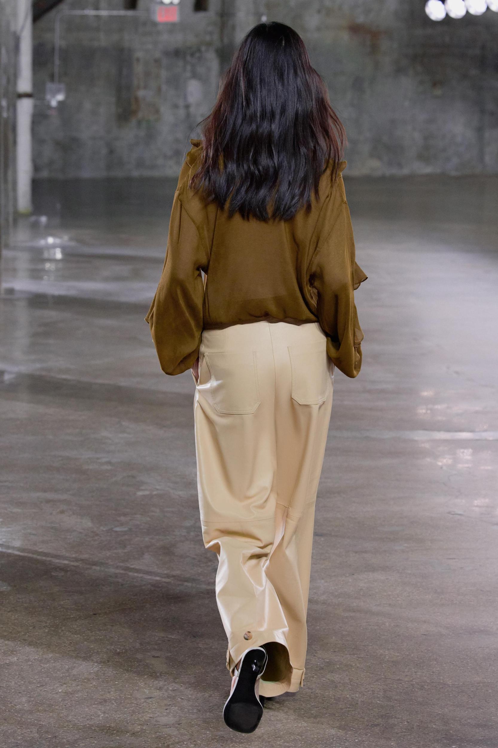 RUFFLED FLOWY BLOUSE Product Image