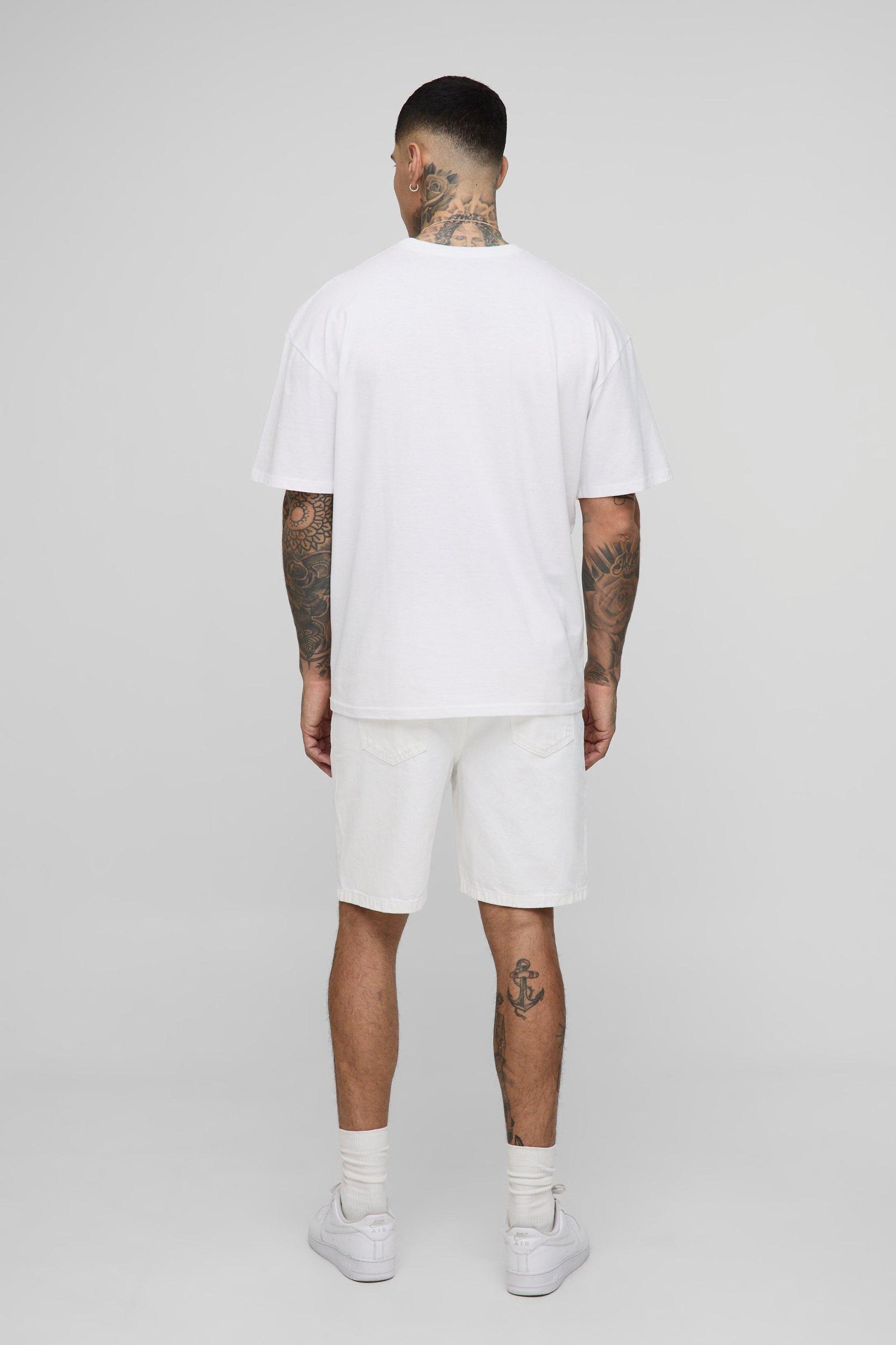 Tall Slim Rigid Jean Shorts | boohooMAN USA Product Image