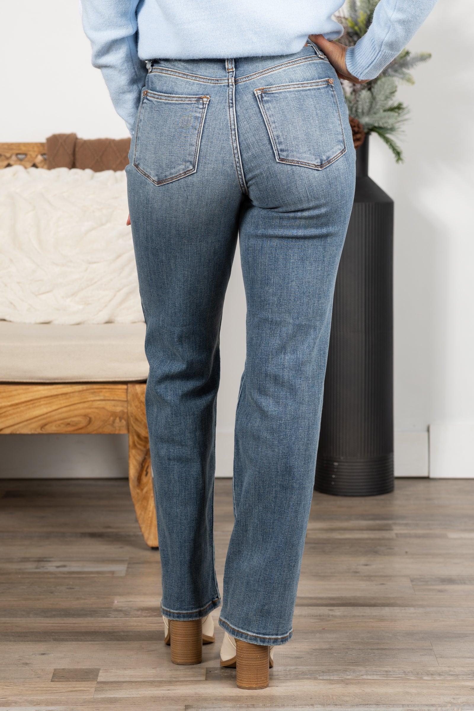 Judy Blue High Waist Dad Straight Jeans Product Image