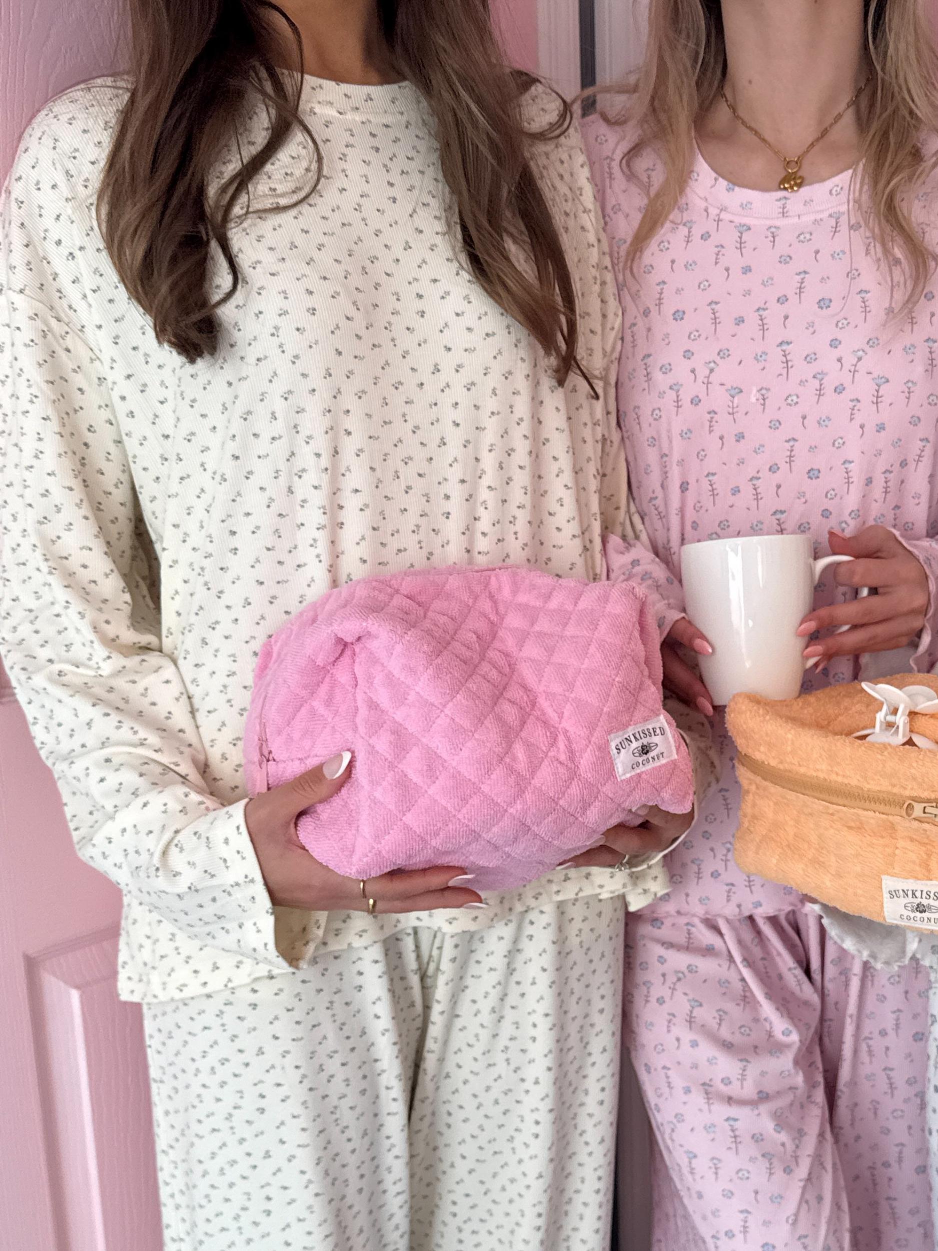 Pale Floral Pajama Pants Product Image