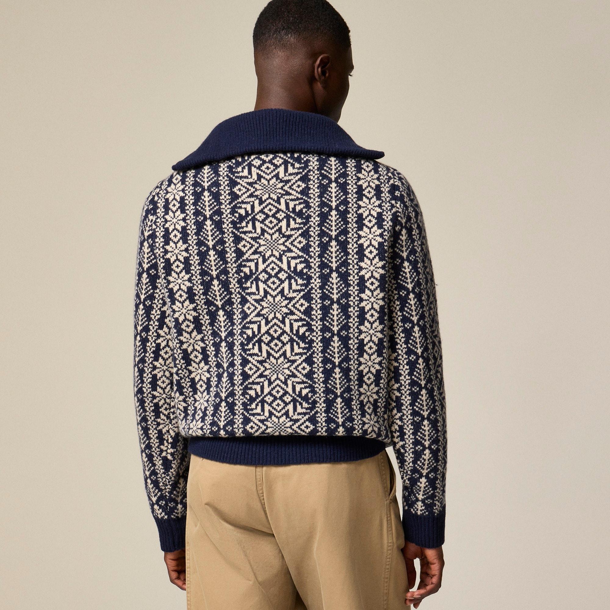Fair Isle lambswool half-zip sweater Product Image