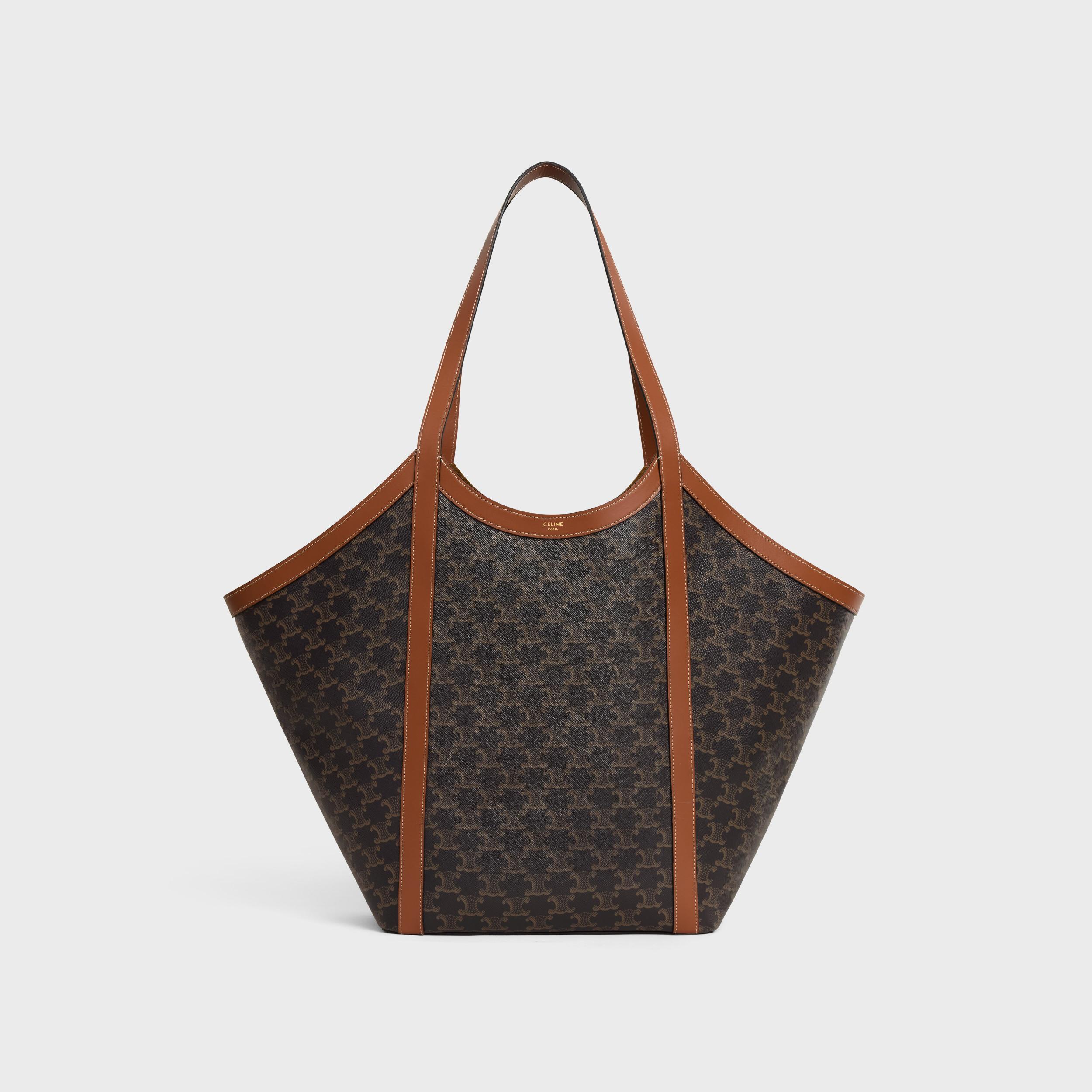 LARGE CABAS IN Triomphe canvas and calfskin Product Image