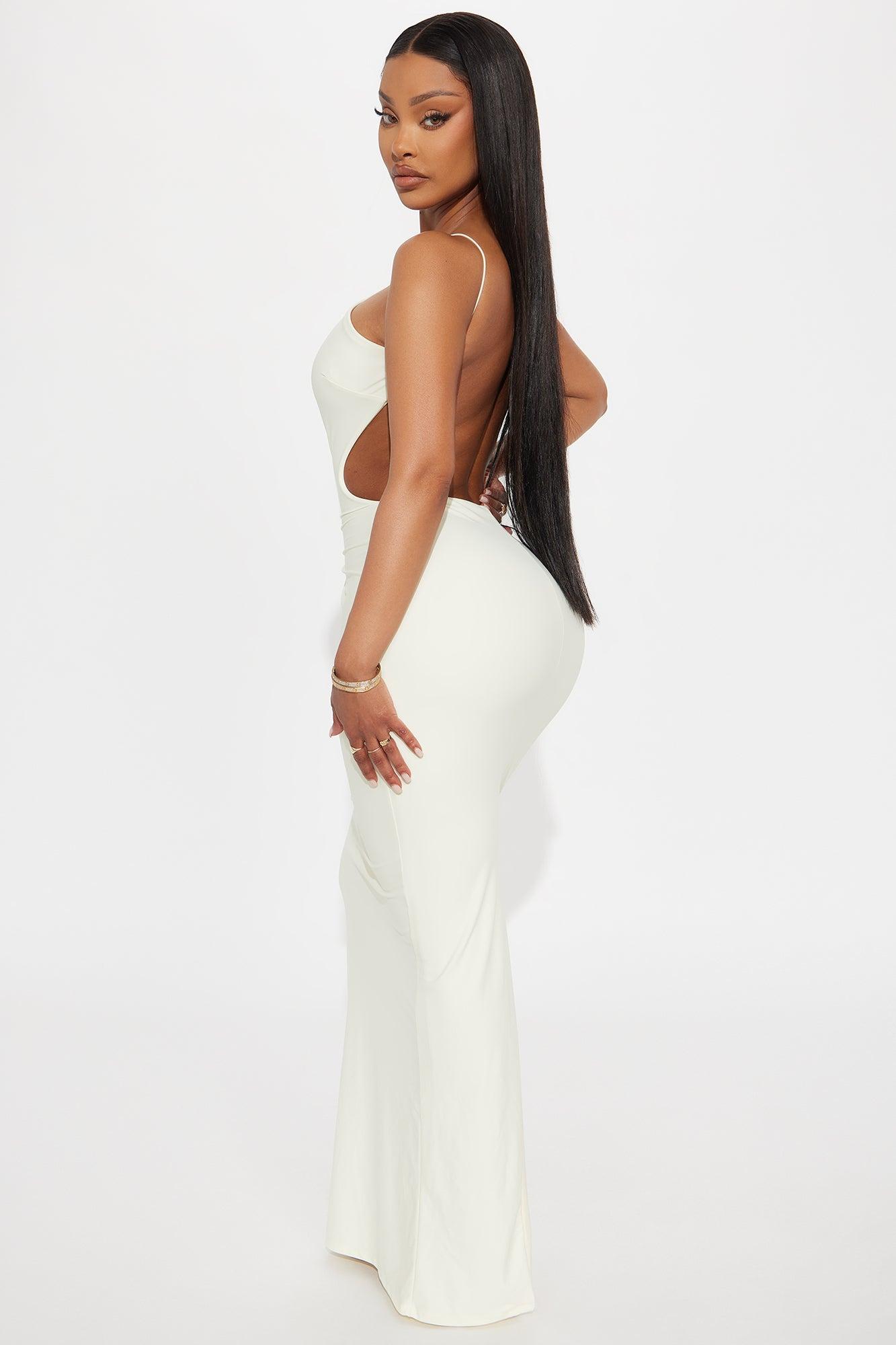 Katrina Cut Out Maxi Dress - Cream Product Image