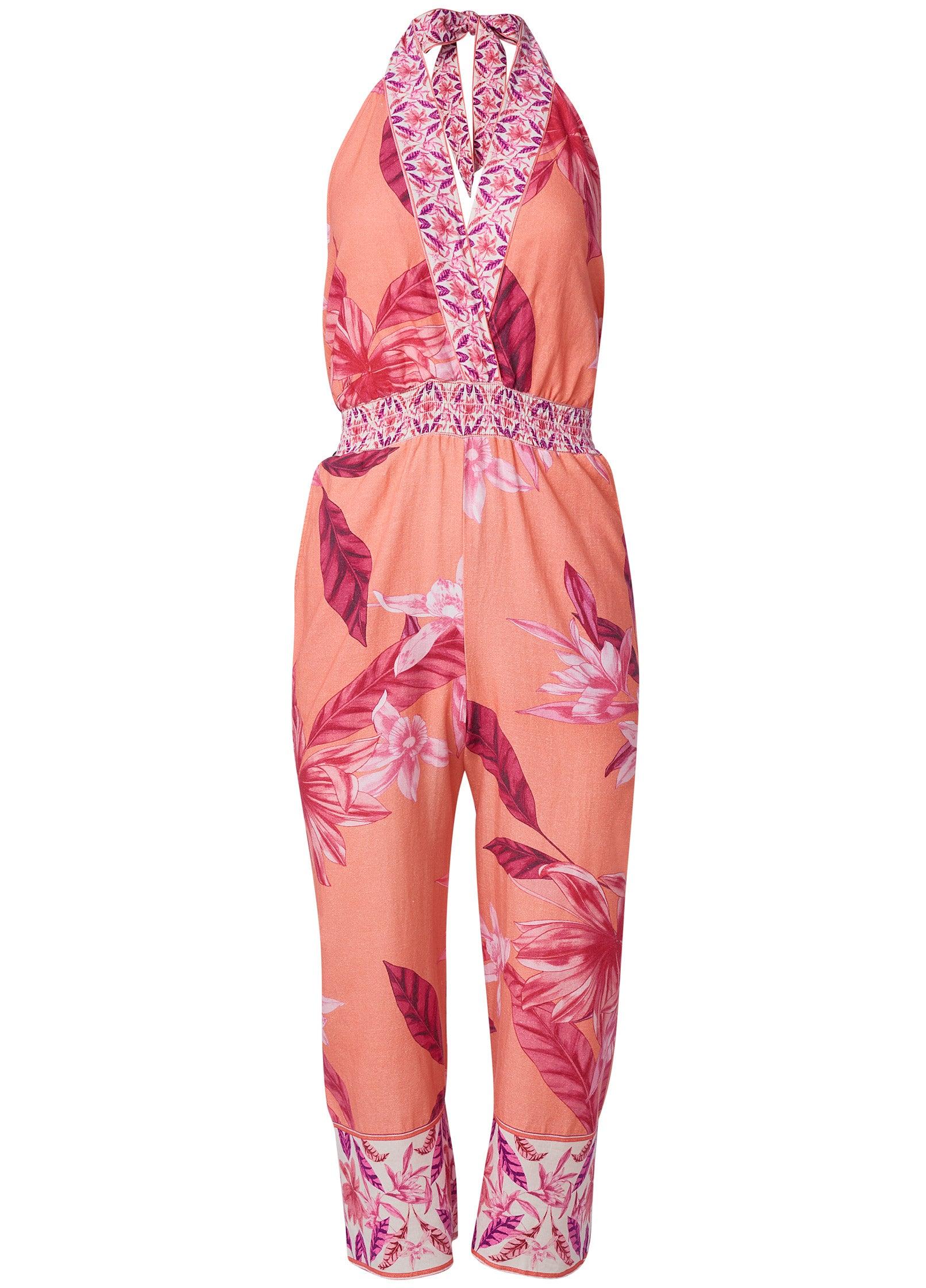 Strawberry Floral Jumpsuit - Pink Multi Product Image